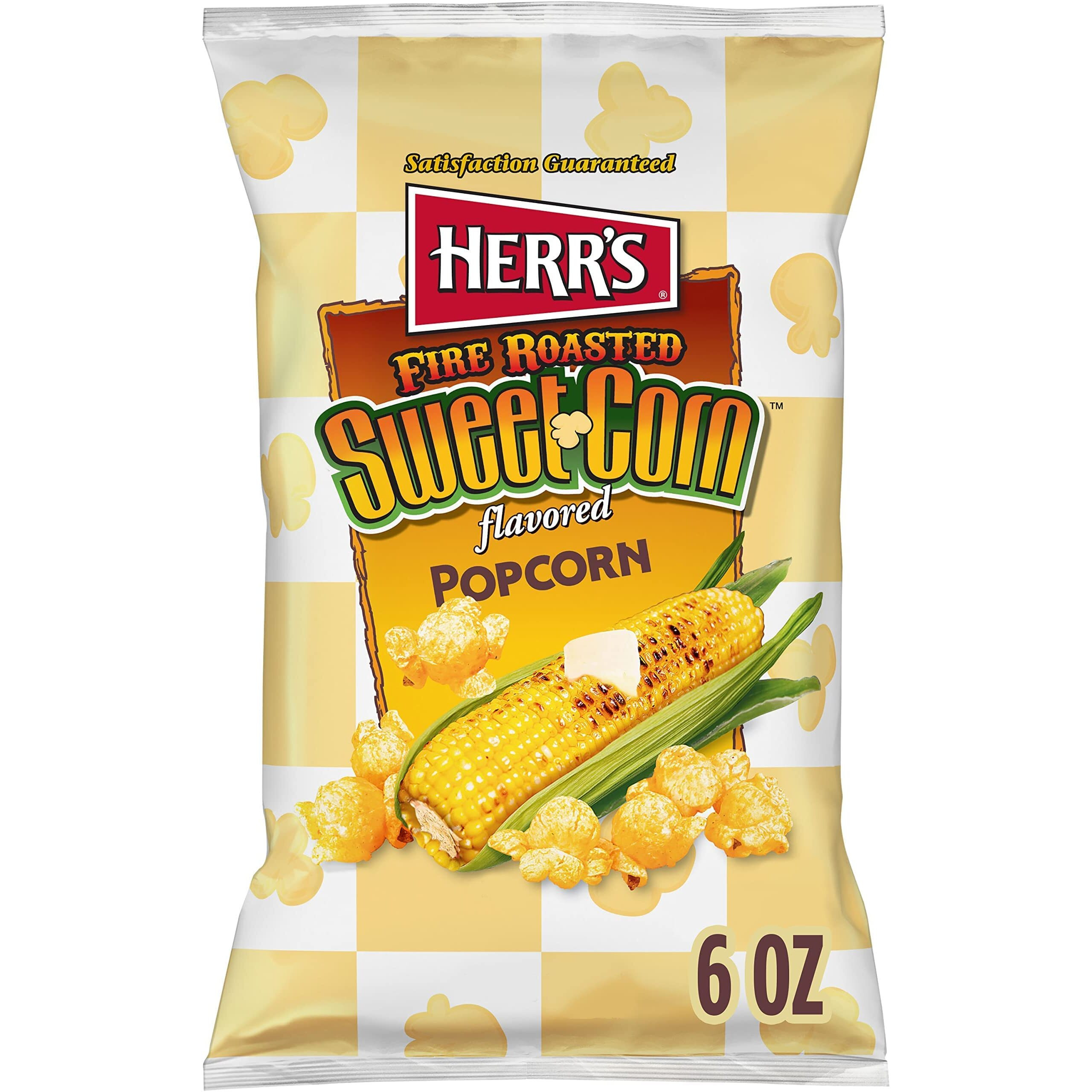 Herrs Popcorn, Fire Roasted Sweet Corn Flavor, Gluten Free Snacks, 6Oz Bag (9 Count)