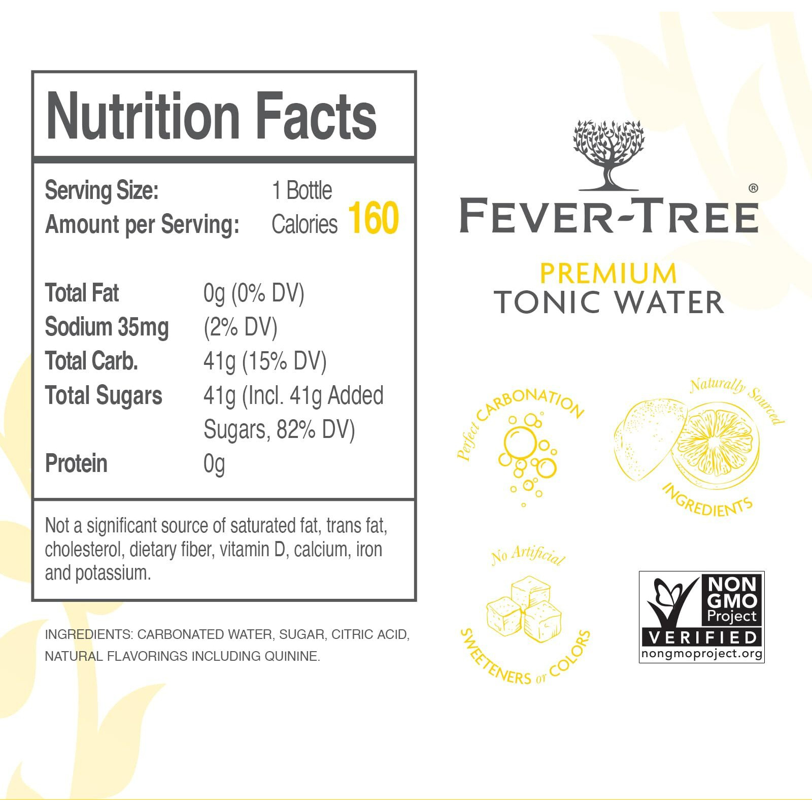 Fever Tree Indian Tonic Water - Premium Quality Mixer - Refreshing Beverage For Cocktails & Mocktails. Naturally Sourced Ingredients, No Artificial Sweeteners Or Colors - 500 Ml Bottles - Pack Of 8