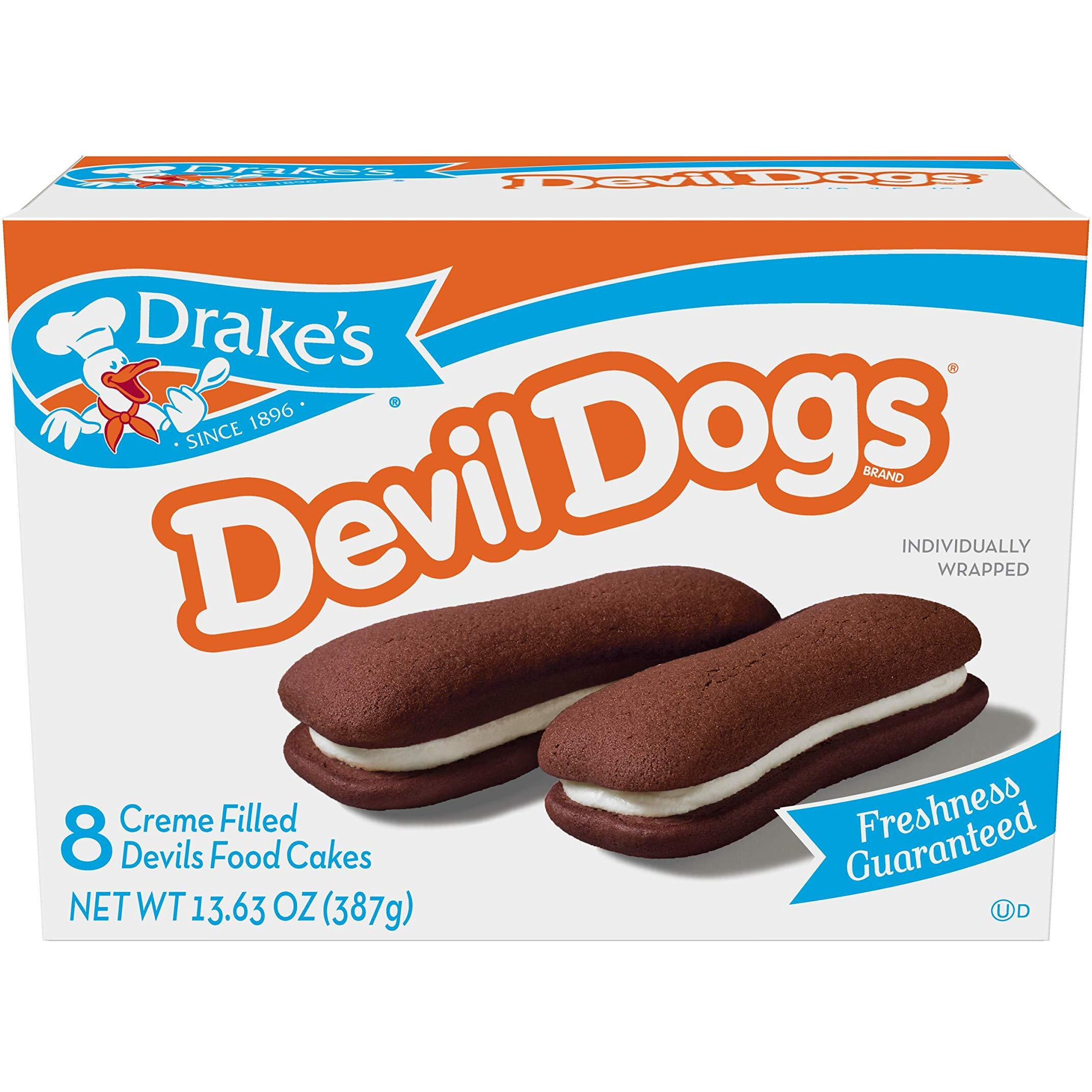 Drake's Variety Pack, 1 Box Each Of Coffee Cakes, Devil Dogs, Pound Cakes, Ring Dings, And Funny Bones, 40 Piece Assortment