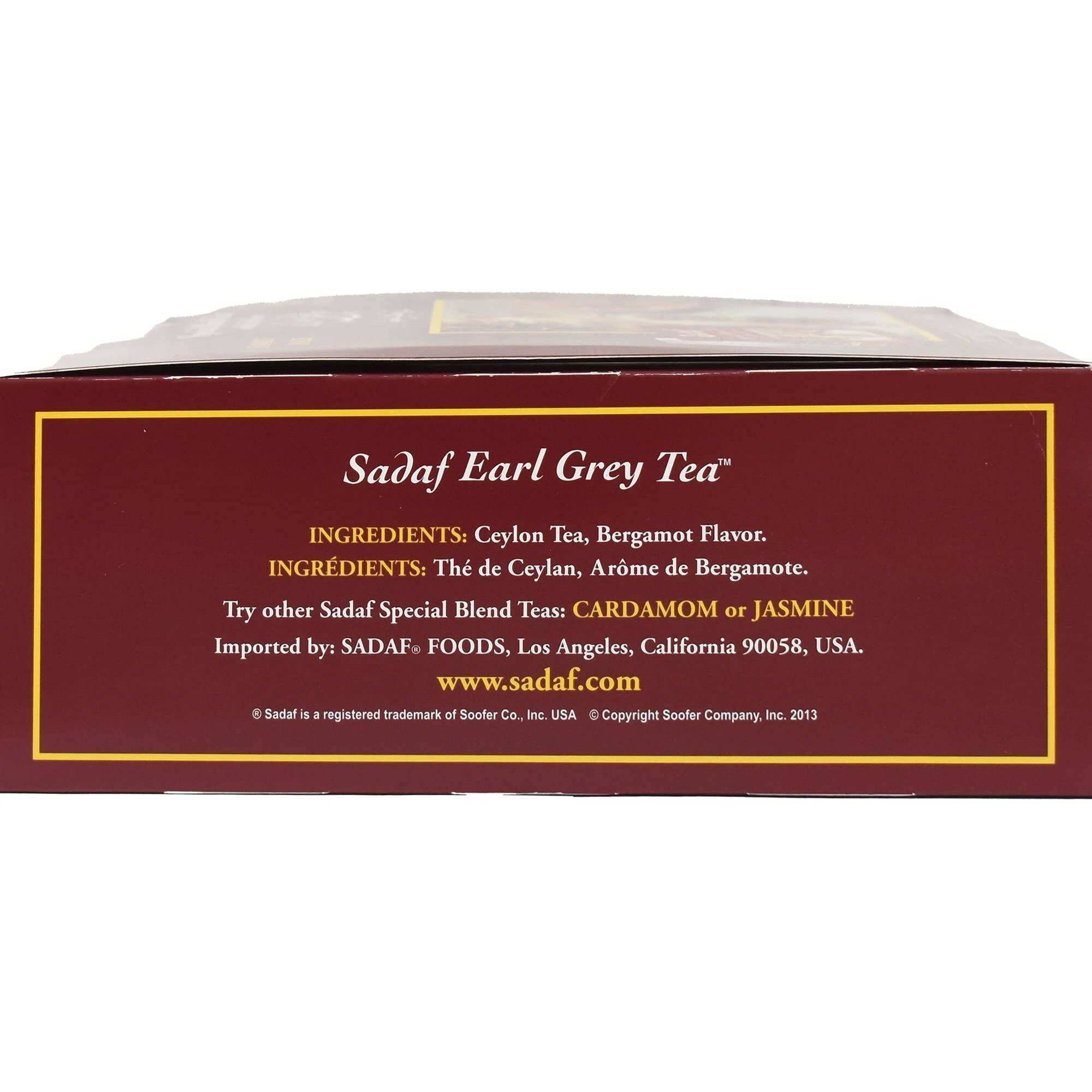 Sadaf Earl Grey Tea Bags | Special Blend Earl Grey Ceylon Black Tea | Product Harvested In Sri Lanka | 100 Bags (Pack Of 1)