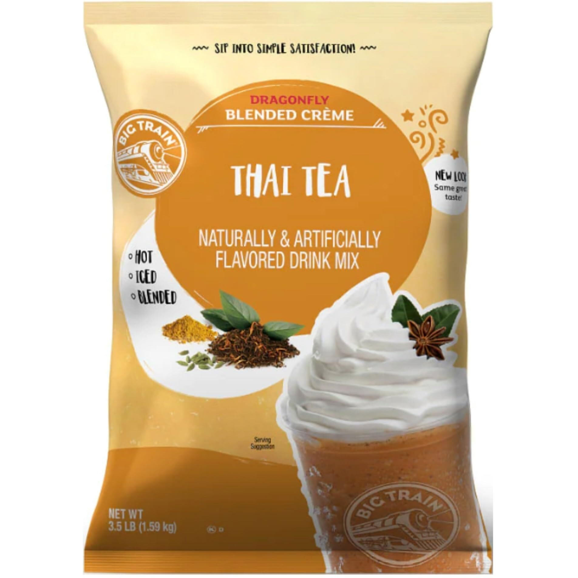 Big Train Dragonfly Thai Tea Blended Crme Beverage Mix, 3.5 Pound (Pack Of 1)