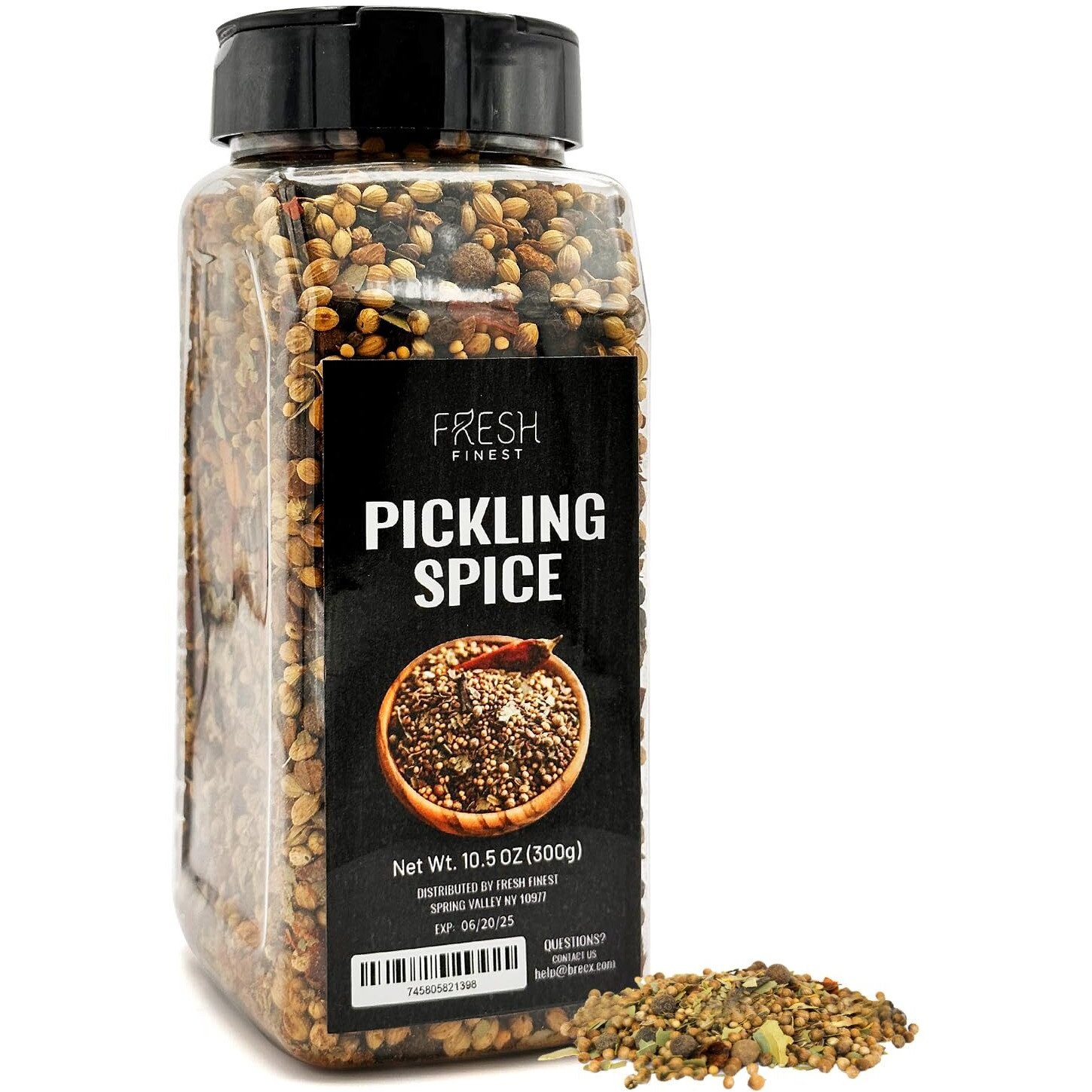 Fresh Finest Pickling Spice - 10.5 Oz Pickling Spice Mix For Canning Pickles - Premium Mixed Spice With Intense Flavors - Ideal Seasoning Mix For Homemade Canned Pickles