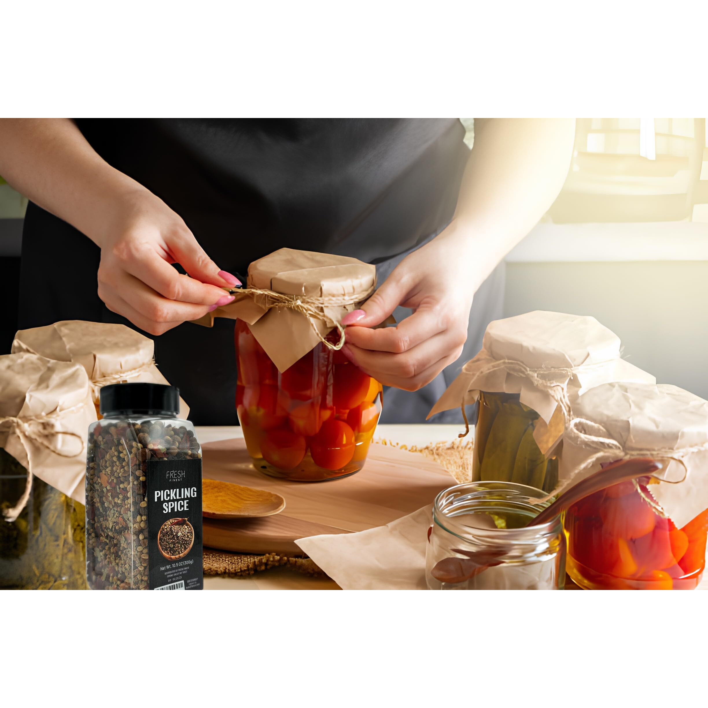 Fresh Finest Pickling Spice - 10.5 Oz Pickling Spice Mix For Canning Pickles - Premium Mixed Spice With Intense Flavors - Ideal Seasoning Mix For Homemade Canned Pickles