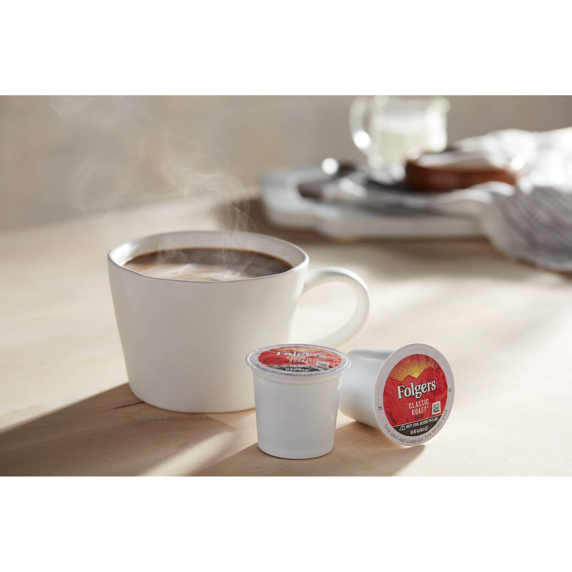 Folgers Classic Roast Medium Roast Coffee, 96 Keurig K-Cup Pods