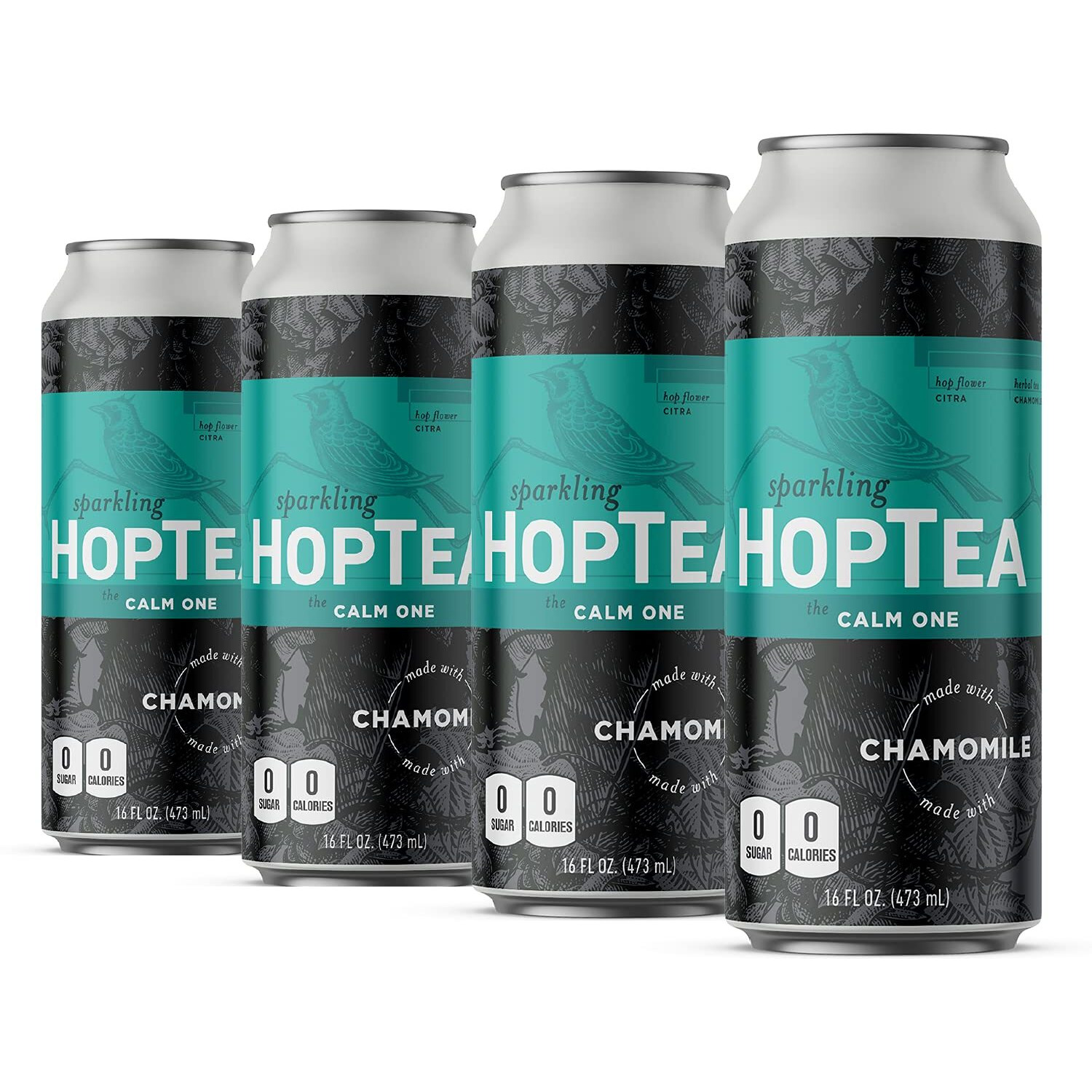 Hoplark Sparkling Hoptea - The Calm One (12Pk - 16Oz Cans)- Craft Brewed Na Beer Alternative - Gluten-Free, Non Gmo, Zero Calories, Sugar-Free, Caffeine-Free, Unsweetened, Sparkling Tea + Water + Hop