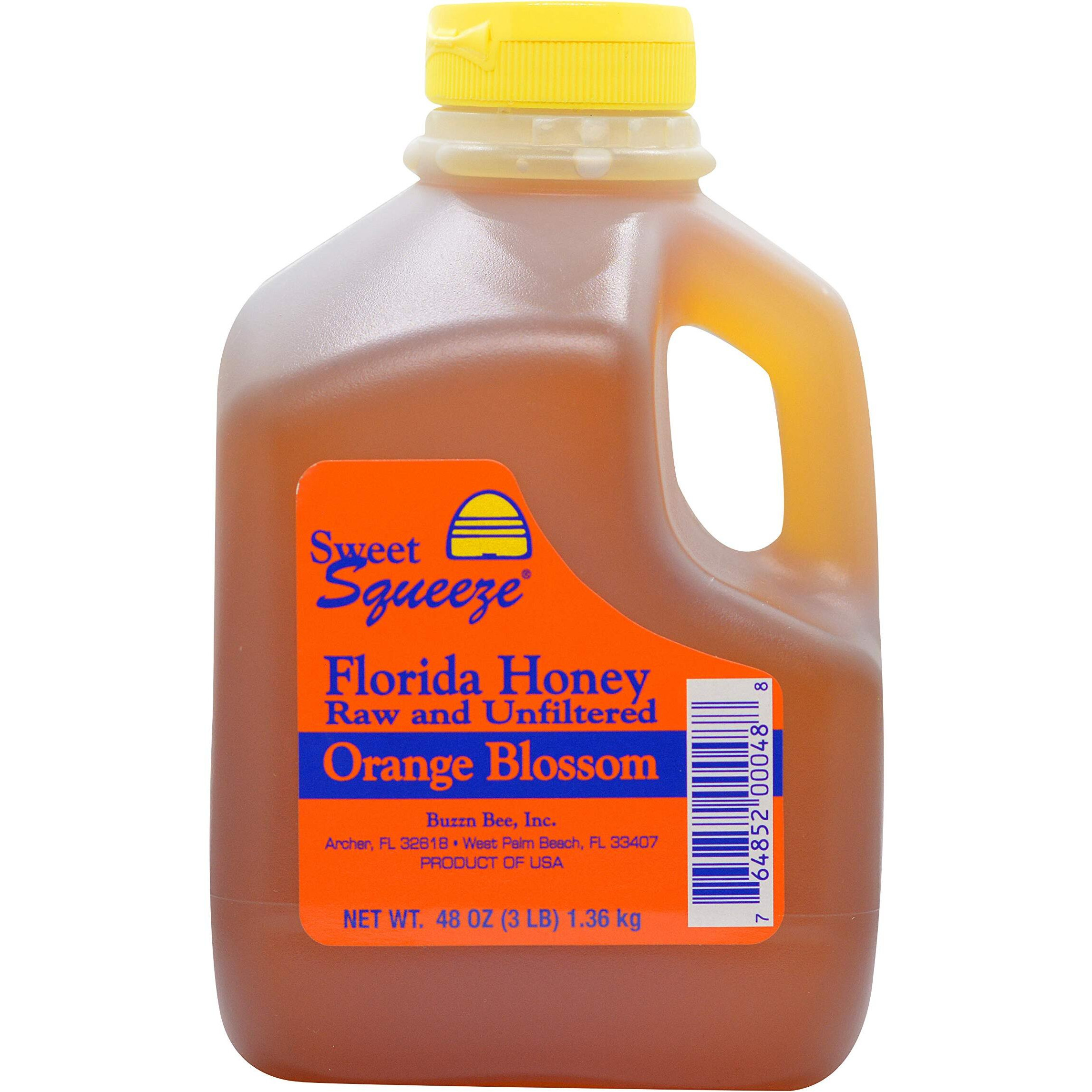 Buzzn Bee Raw Florida Honey - Unpasteurized And Unfiltered (Orange Blossom, 3 Pound)
