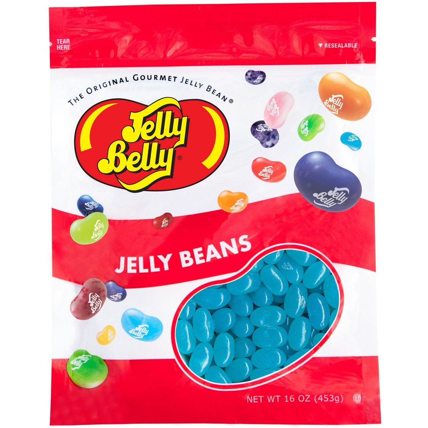 Jelly Belly Berry Blue Jelly Beans - 1 Pound (16 Ounces) Resealable Bag - Genuine, Official, Straight From The Source