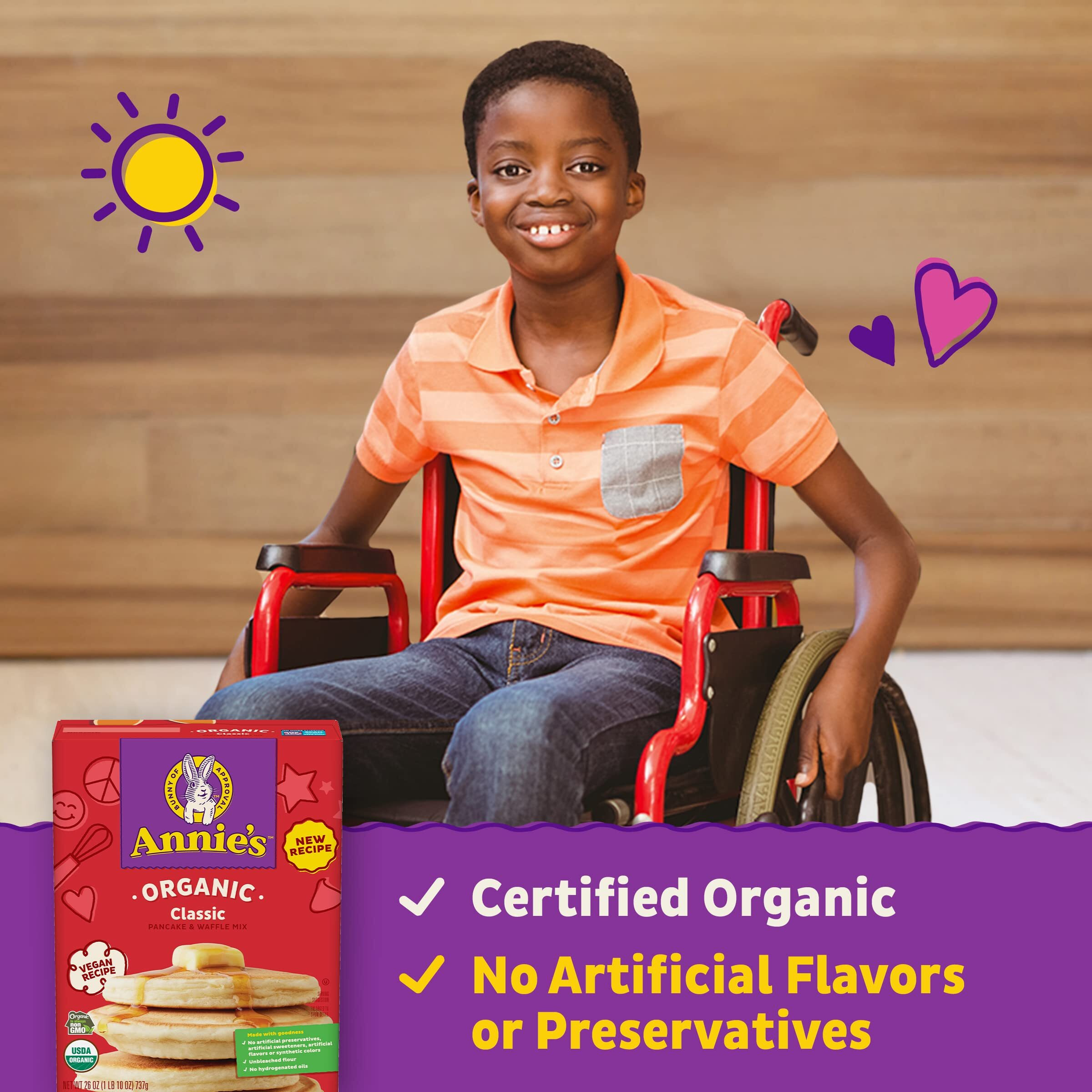 Annies Organic Classic Pancake & Waffle Mix, 26 Oz. Box (Pack Of 8)