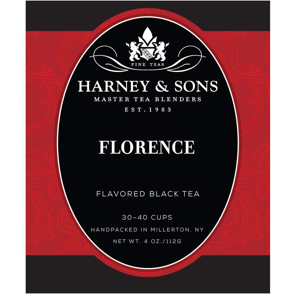 Harney & Sons Chocolate Black Tea, Florence, Hazelnut, 4 Ounce