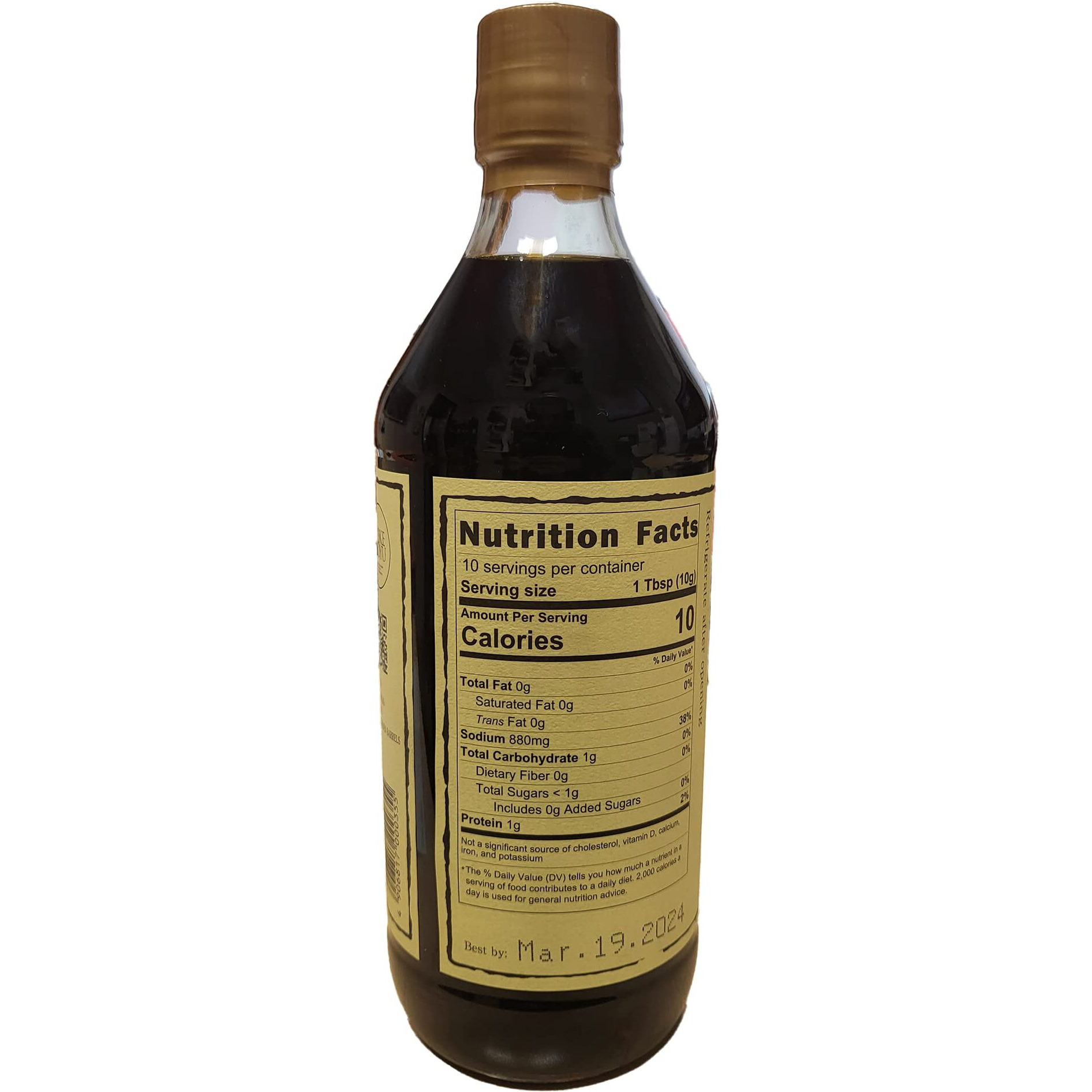 Usukuchi Soy Sauce Aged 1 Year, 18Oz (532Ml), Japanese Soy Sauce Fermented In Wooden Barrels, Traditionally Brewed