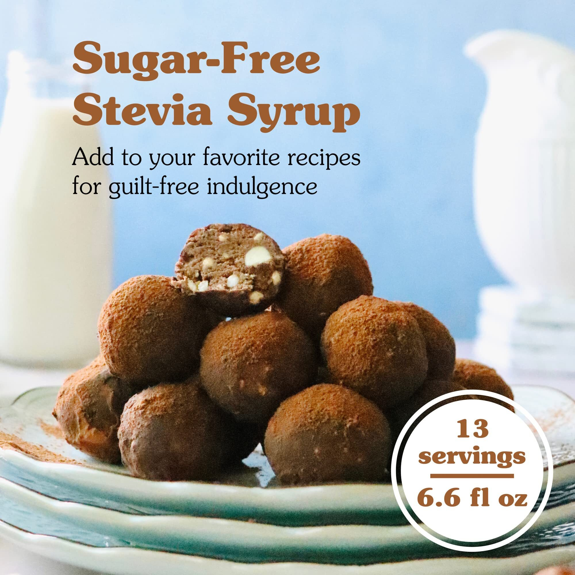 Nunaturals Stevia Syrup, Sugar-Free Sweetener, Plant-Based Sugar Substitute, Zero Calorie, Sugar-Free Syrup, Maple, 6.6Oz (3-Pack)