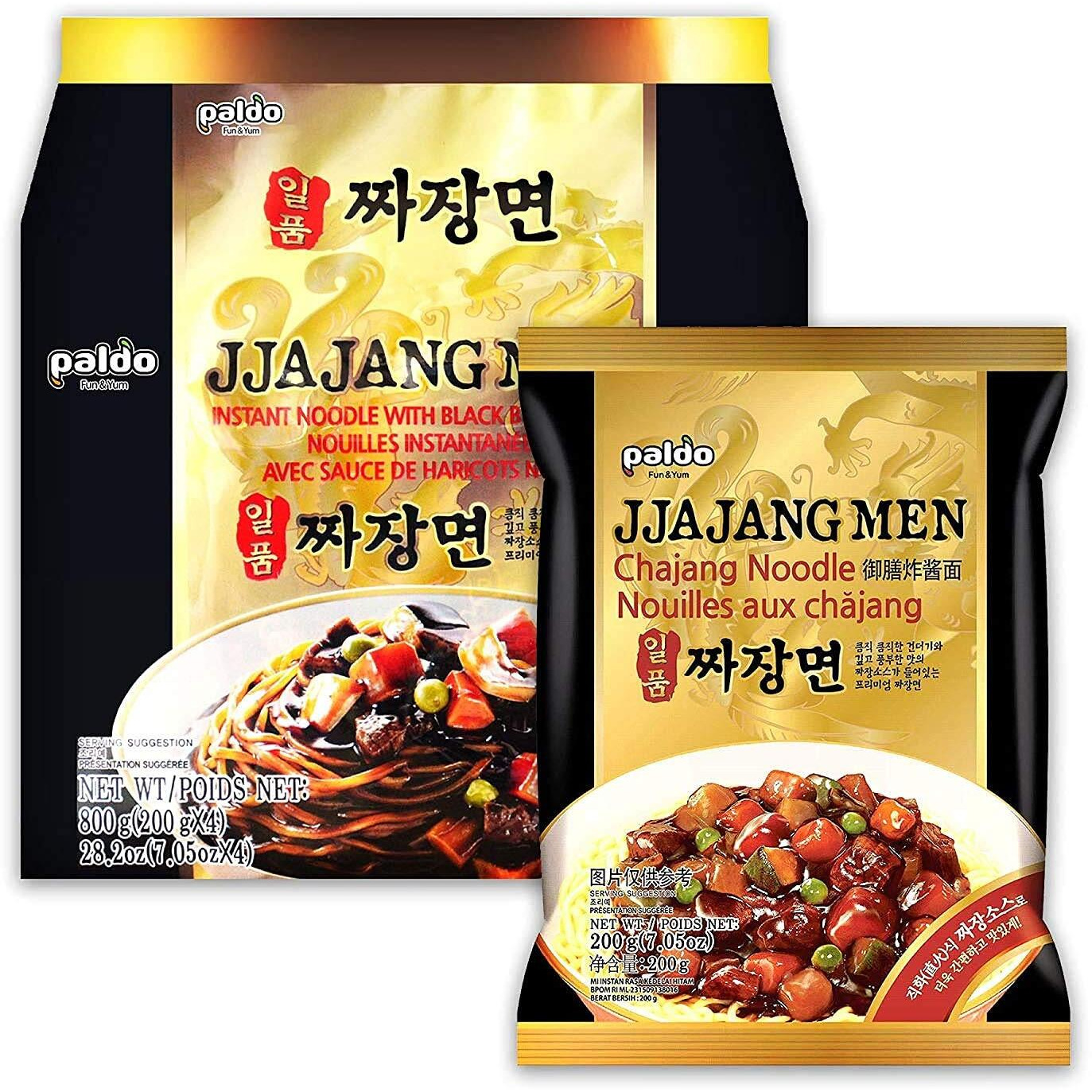 Paldo Fun & Yum Jjajangmen Chajang Noodle No Msg 16-Pack, 7.05 Ounce (Pack Of 16)