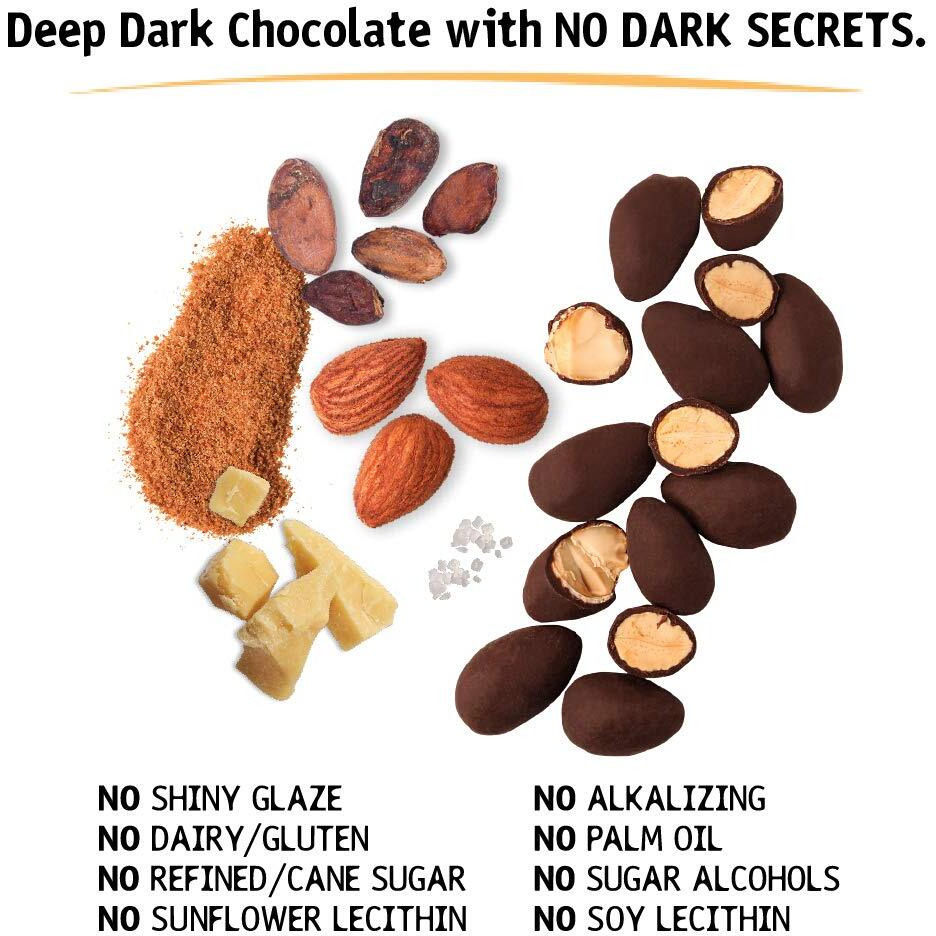 Hu Keto Friendly Vegan Hunks |Chocolate Covered Almonds With Sea Salt | 6 Pack | Non-Gmo, Gluten Free, Paleo, Organic Dark Chocolate