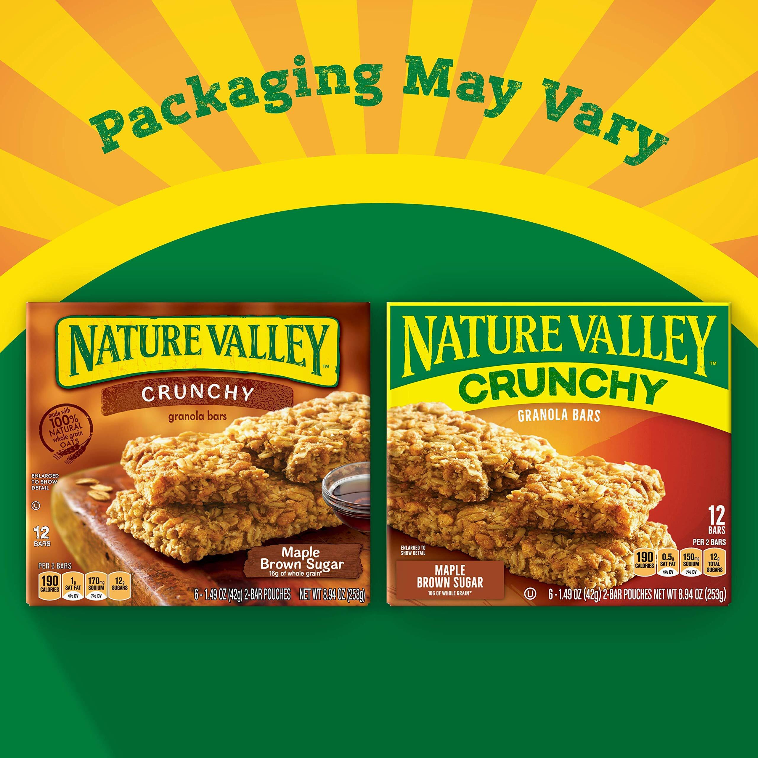 Nature Valley Crunchy Granola Bars, Maple Brown Sugar, 6 Ct, 12 Bars (Pack Of 6)