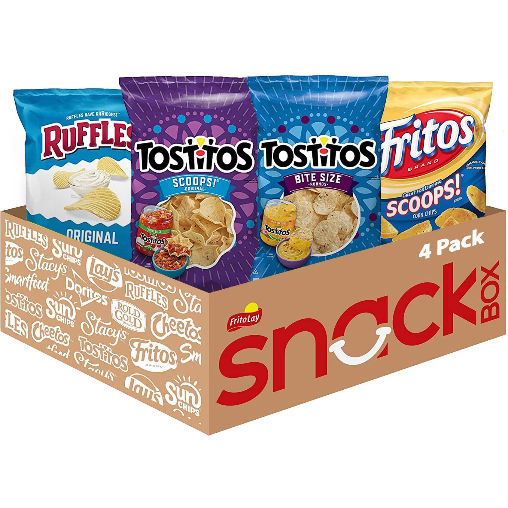 Frito Lay Big Bag Bundle, Dip Chip Variety Pack, (Pack Of 4)