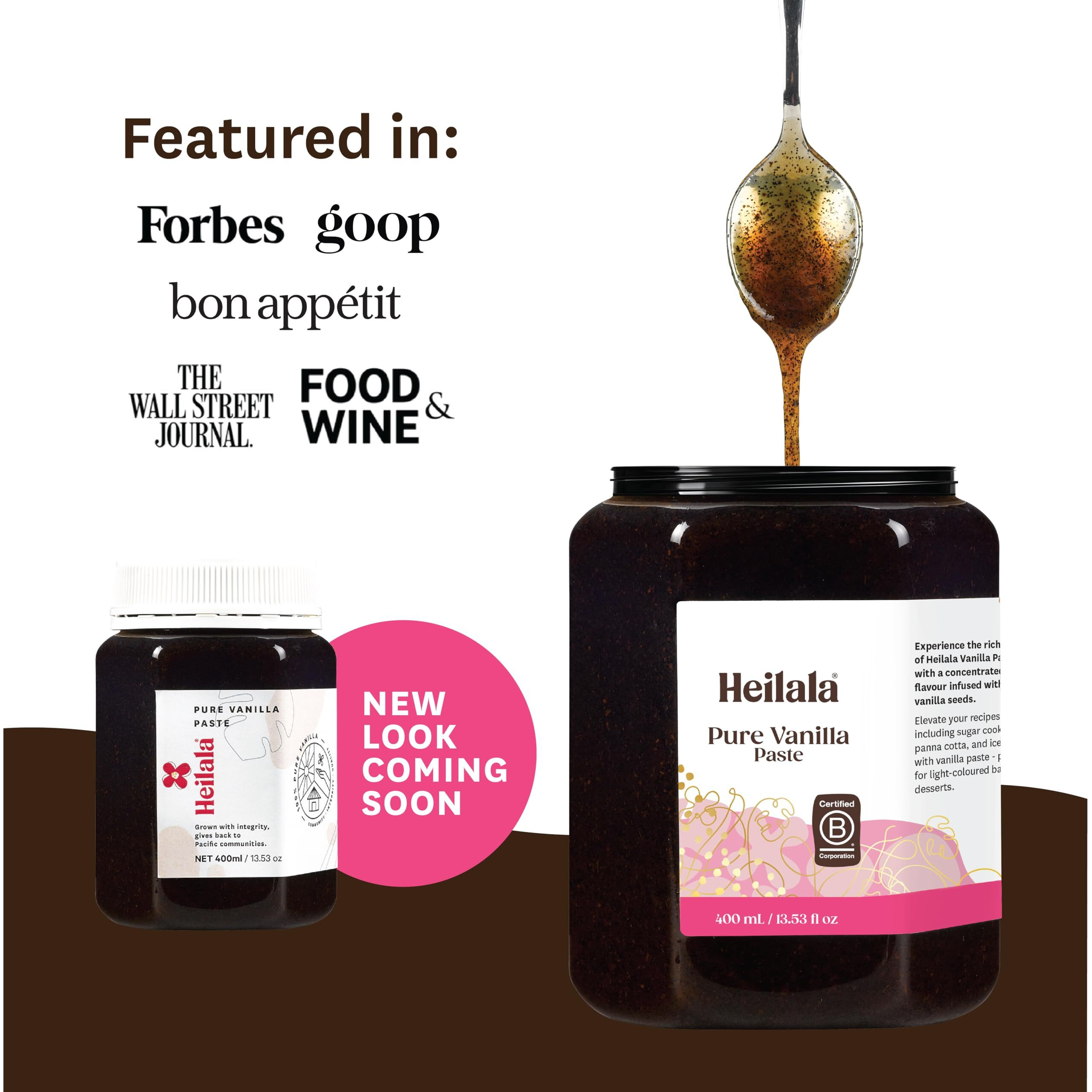 Vanilla Bean Paste For Baking - Heilala Vanilla, The Choice Of The World's Best Chefs And Bakers, Made Using Sustainably And Ethically Sourced Vanilla Pods, Value Size - 13.52 Fl Oz