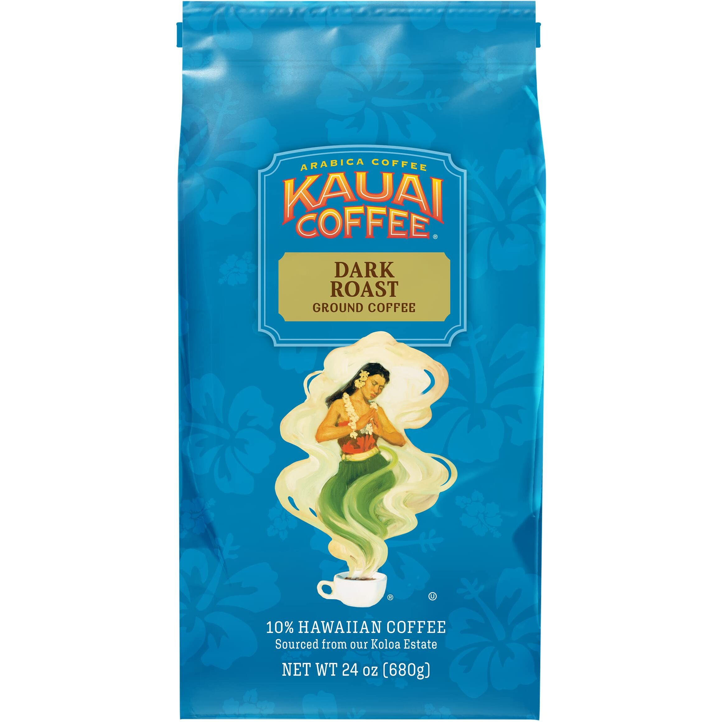Kauai Coffee Koloa Estate Dark Roast - Ground Coffee, 24 Oz Package