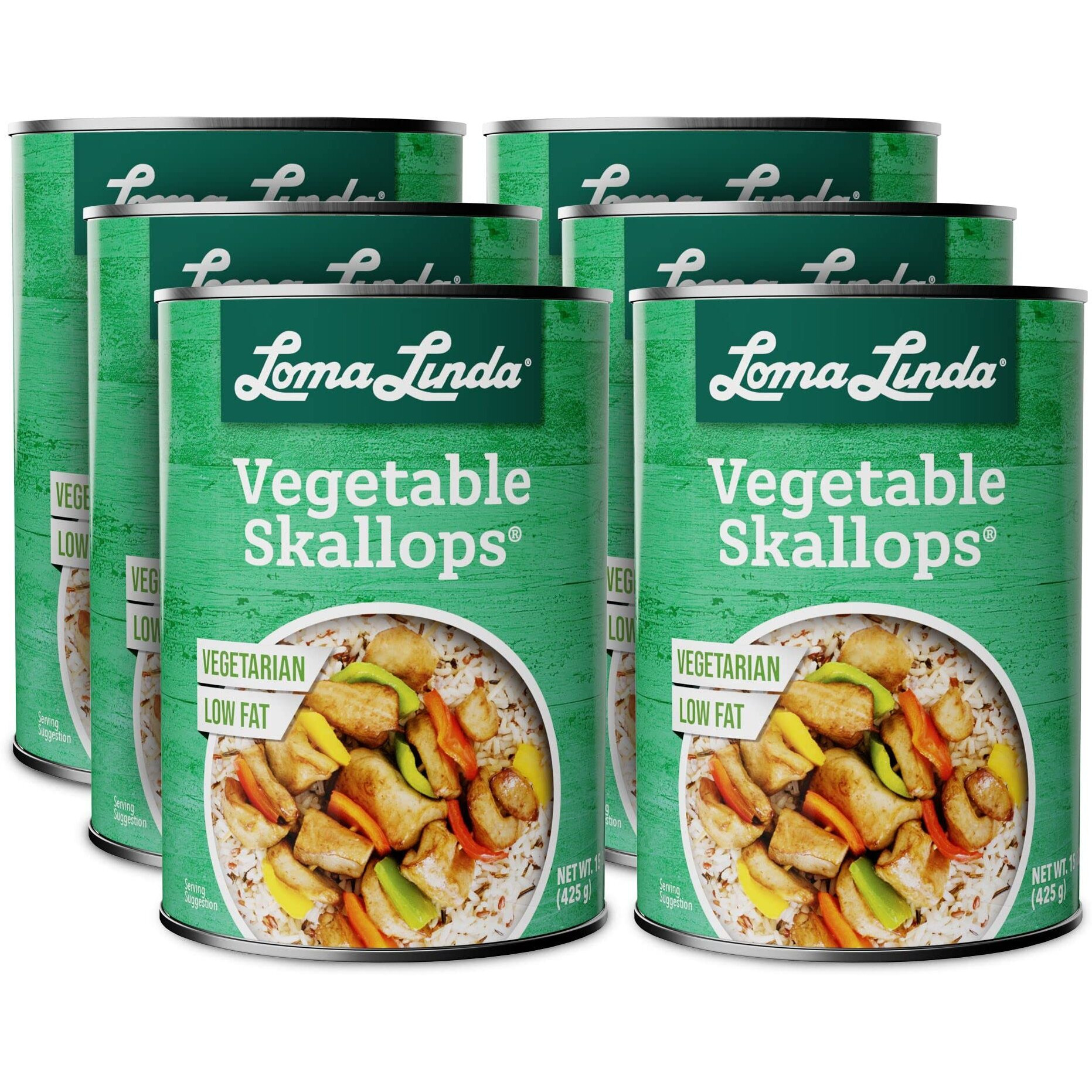 Loma Linda - Plant-Based Meats (Vegetable Skallops (15 Oz.), 6 Pack)