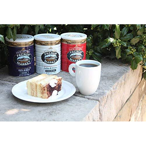 French Market Coffee & Chicory Restaurant Blend Medium-Dark Roast Ground Coffee, 12Oz Can (Pack Of 3)