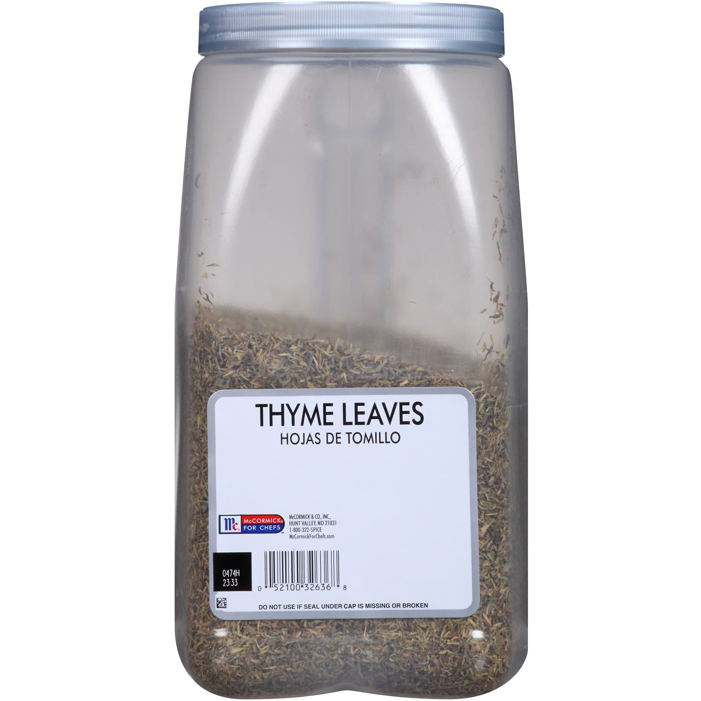 Mccormick Culinary Thyme Leaves, 27.5 Oz - One 27.5 Ounce Container Of Dried Thyme Leaves, Perfect In Soups, Meat And Seafood Entrees And More