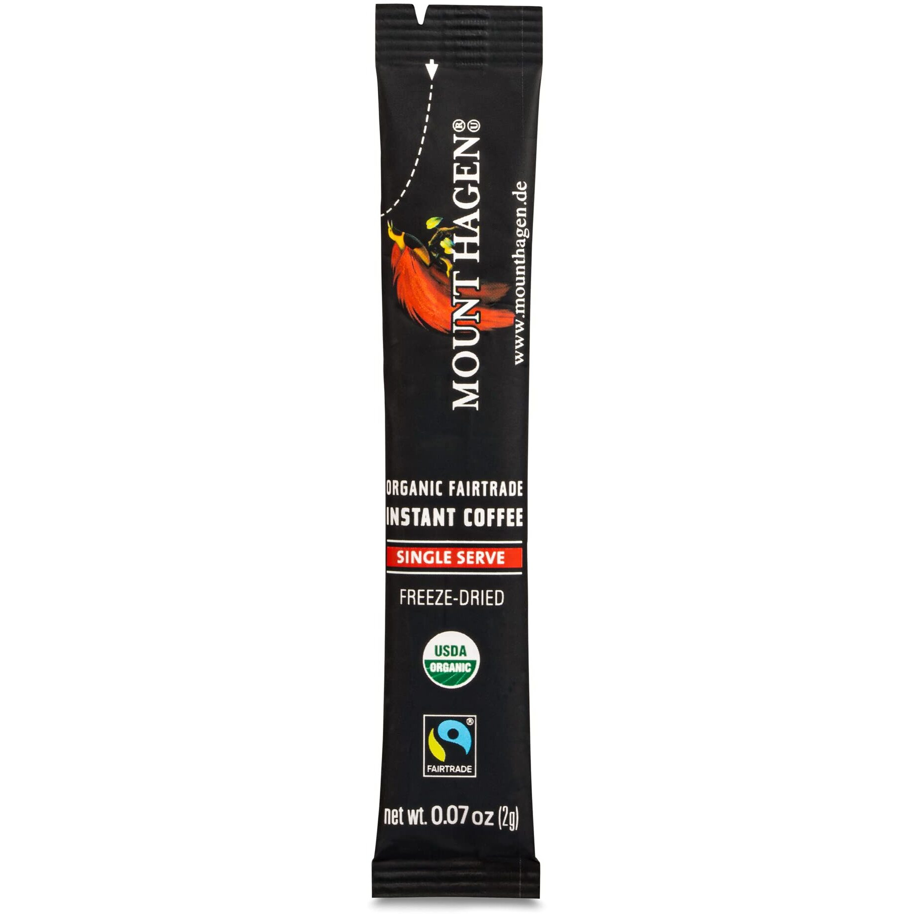 Mount Hagen 25 Count Single Serve Instant Coffee Packets - 8 Pack | Organic Medium Roast Arabica Beans | Eco-Friendly, Fair-Trade [8 X 25 Sticks/1.76Oz/50G]