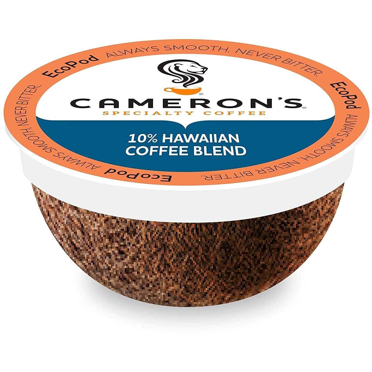 Cameron's Coffee Single Serve Pods 10% Hawaiian Coffee Blend, Light Roast, 32-Count (Pack Of 4)