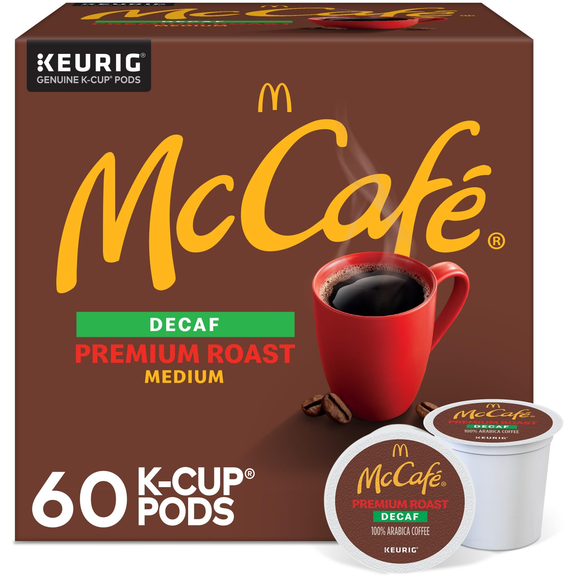 Mccafe Premium Roast Decaf Coffee, Keurig Single Serve K-Cup Pods, Decaffeinated, 60 Count, (6 Packs Of 10)