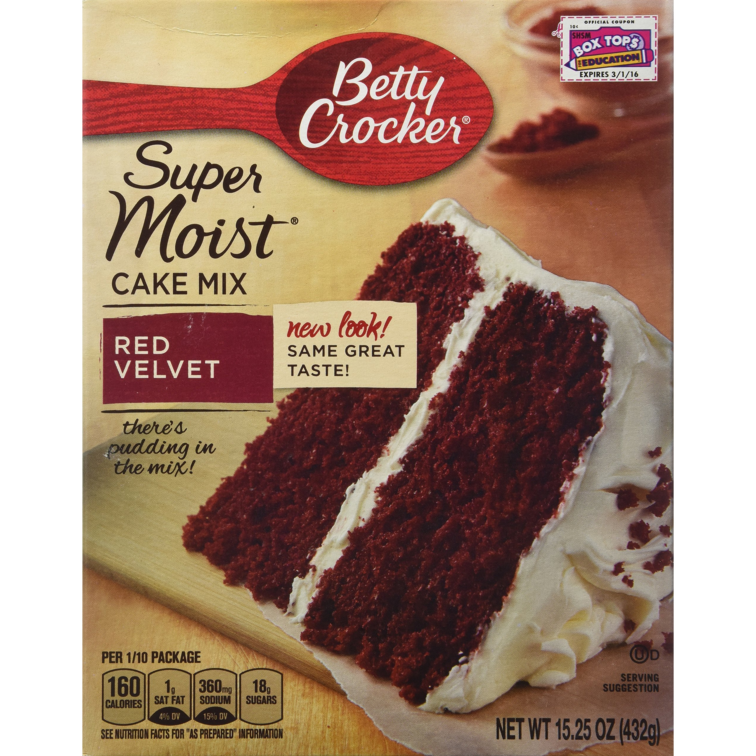 Betty Crocker, Supermoist Cake Mix, Red Velvet, 15.25Oz Box (Pack Of 6)