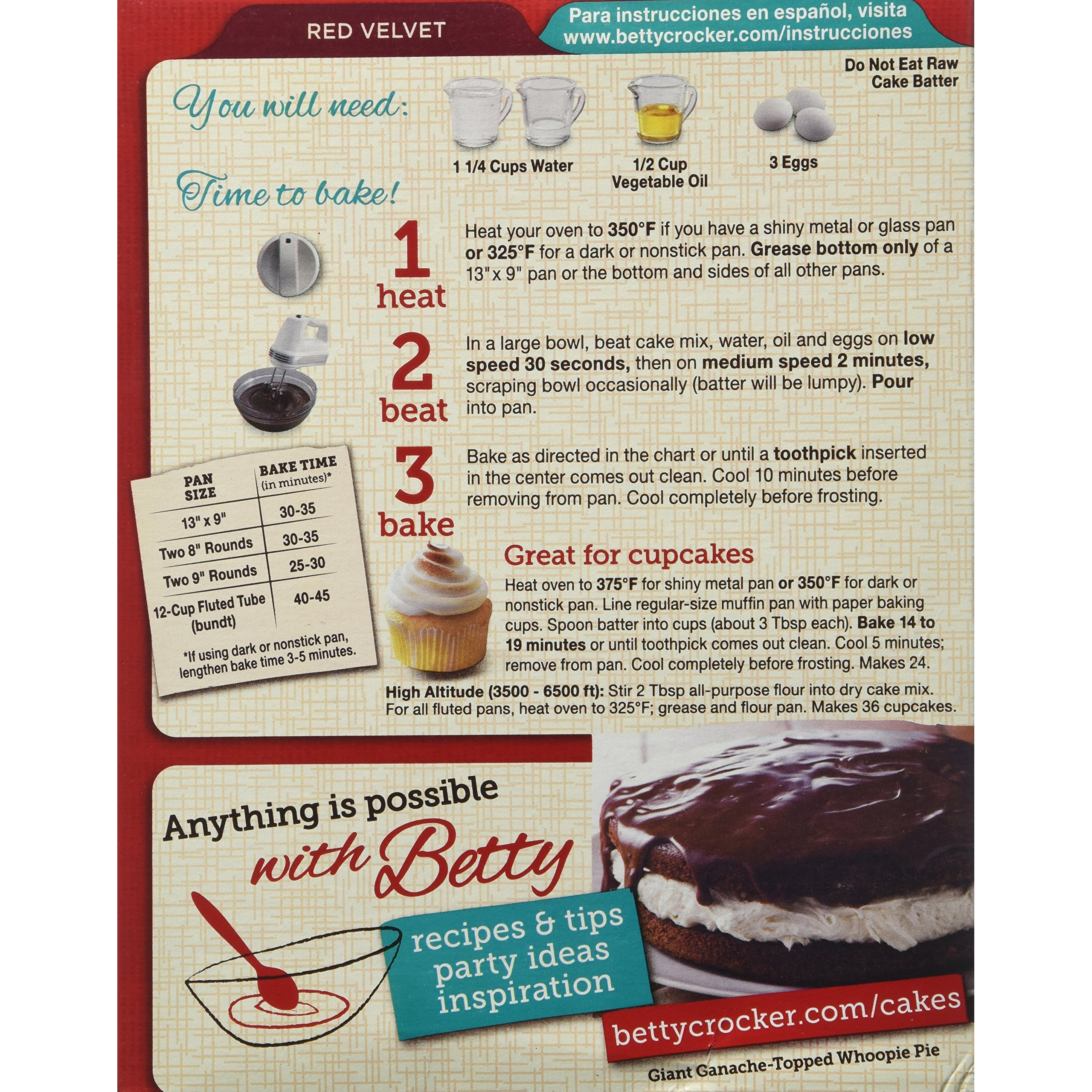 Betty Crocker, Supermoist Cake Mix, Red Velvet, 15.25Oz Box (Pack Of 6)