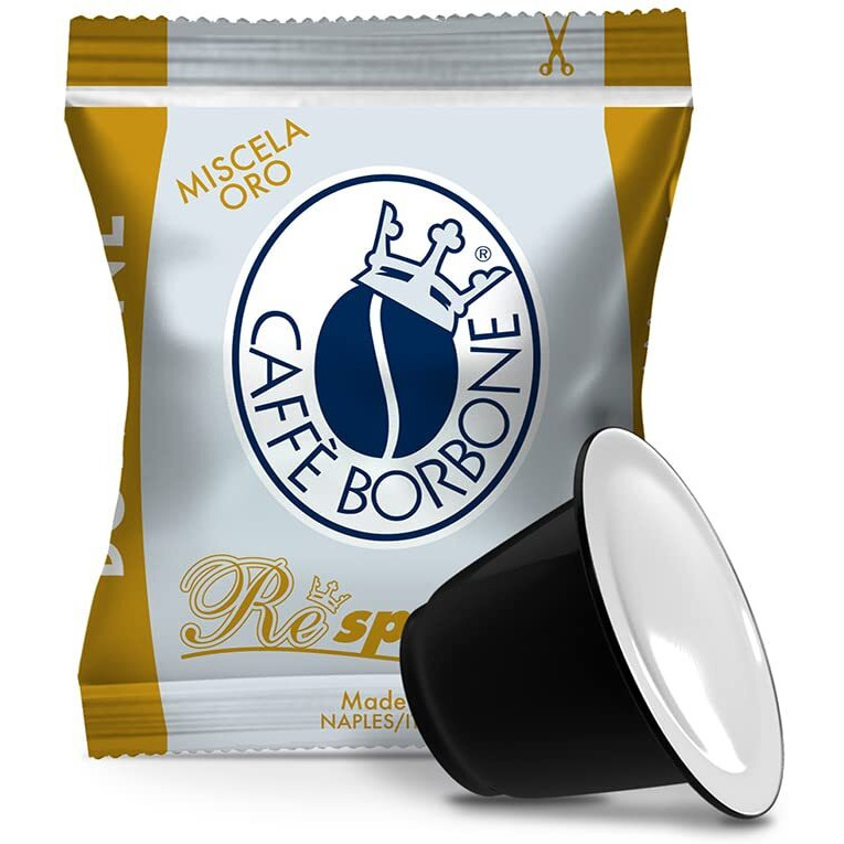 Caffe Borbone Nespresso Compatible Coffee Pods, Gold Blend, Freshly Roasted And Packaged In Italy - 50 Individually Wrapped Coffee Pods - Not Compatible With Vertuo