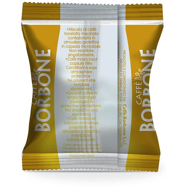 Caffe Borbone Nespresso Compatible Coffee Pods, Gold Blend, Freshly Roasted And Packaged In Italy - 50 Individually Wrapped Coffee Pods - Not Compatible With Vertuo