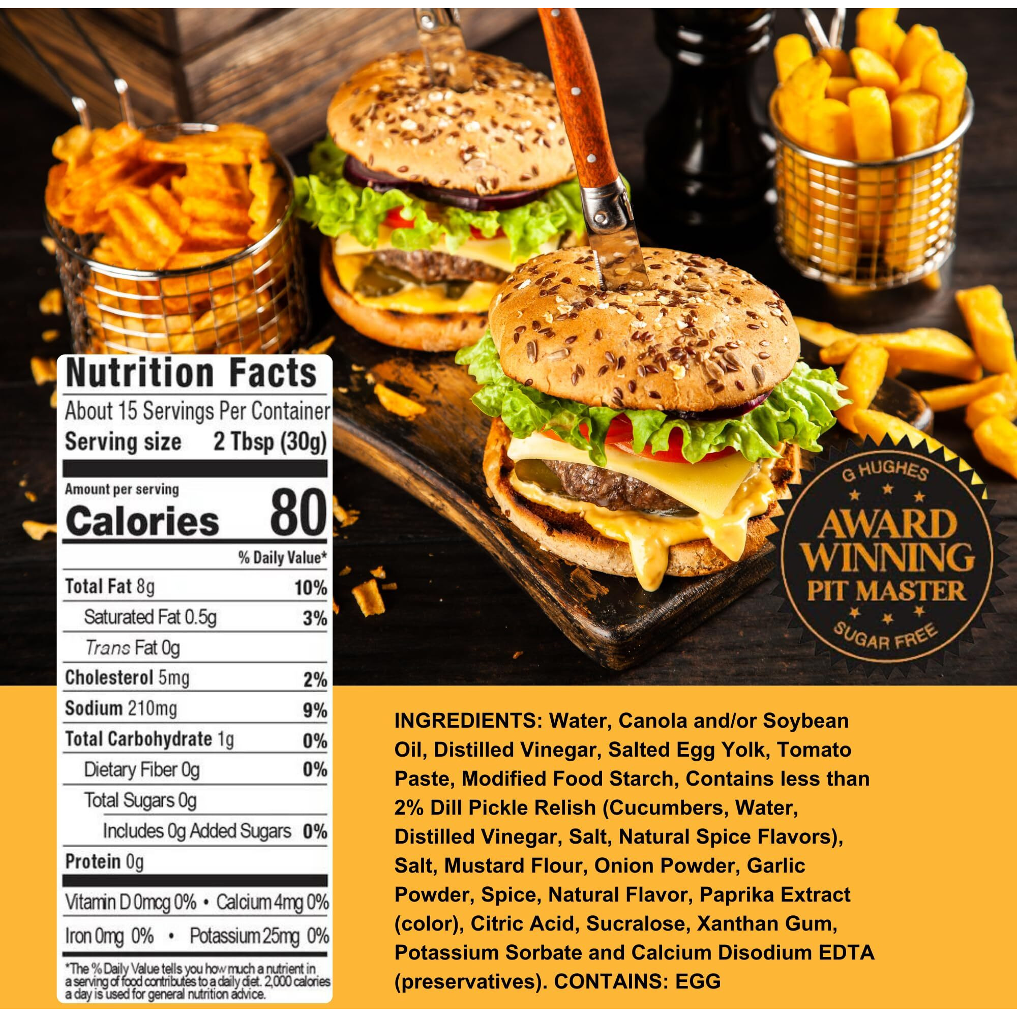 G Hughes Sugar Free, Burger Secret Sauce - Sugar Free Burger Sauce, Special Sauce For Burgers, Gluten Free Burger Sauce, Keto Friendly Hamburger Sauce, Sugar Free Dipping Sauces - 16 Oz (3-Pack)