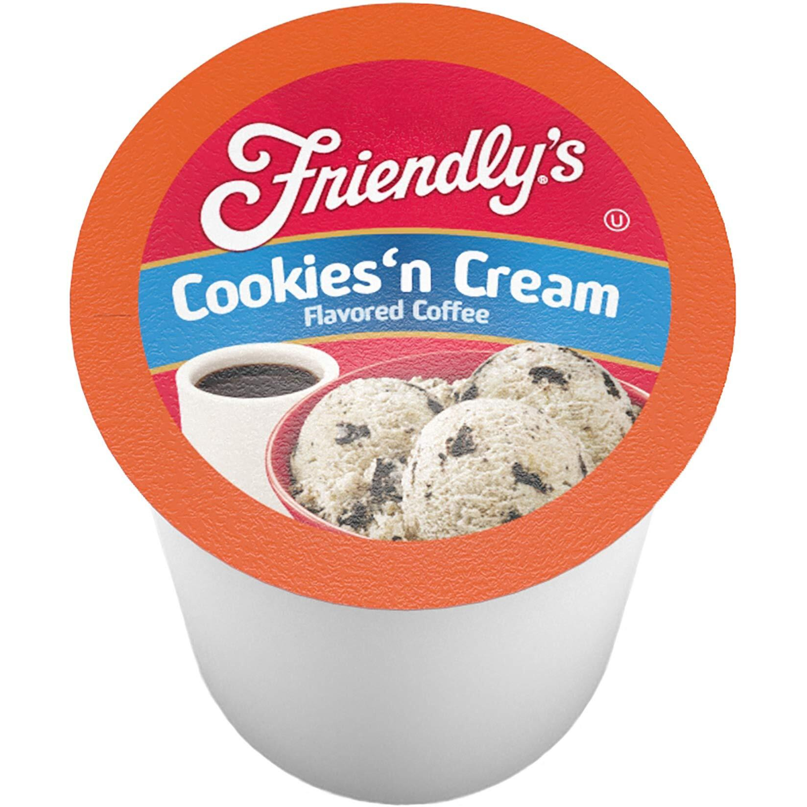 Friendly's Flavored Ice Cream Coffee Pods, Compatible With Keurig K Cup Brewers (Cookies & Cream, 40 Count)