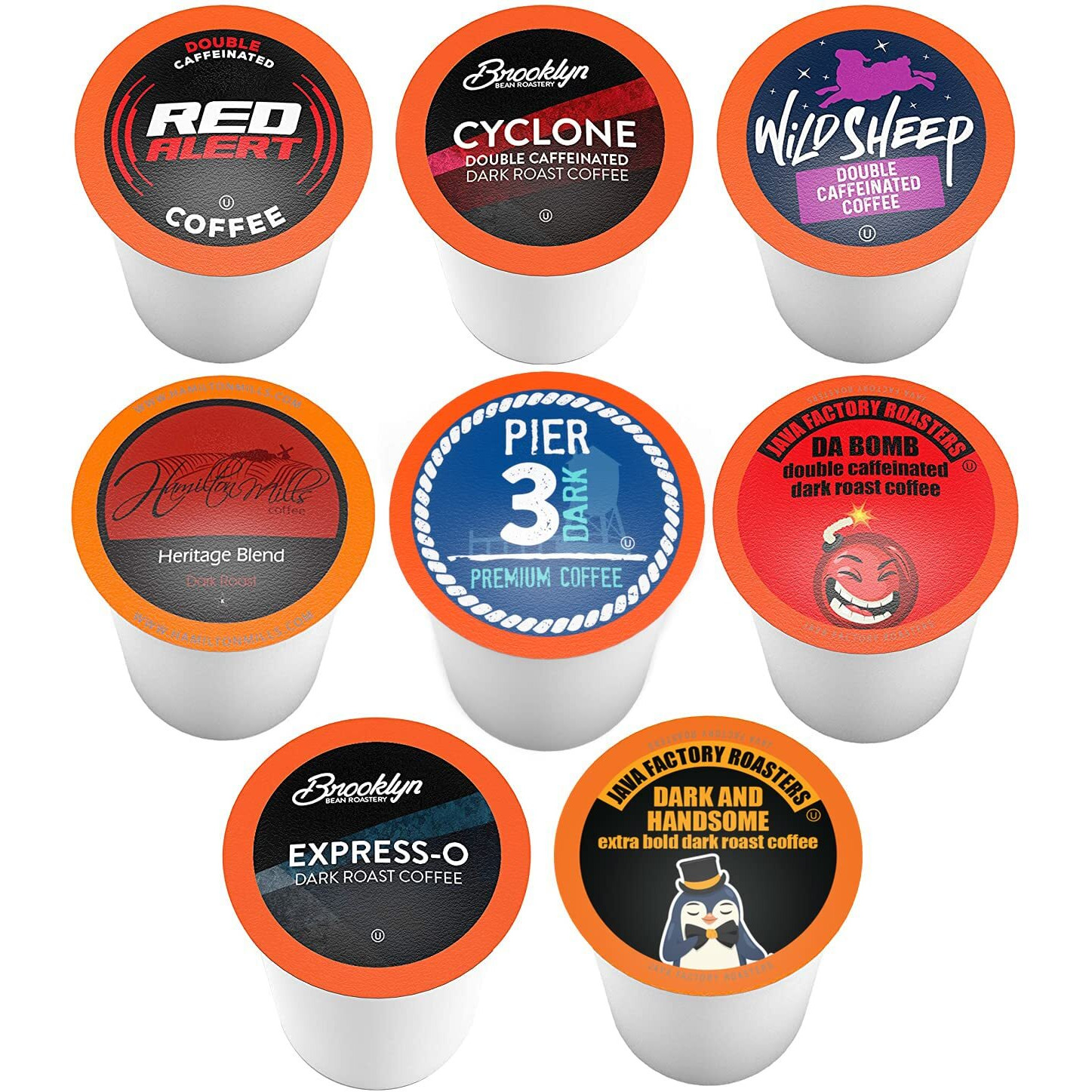 Best Of The Best Pods, Variety Pack For Keurig K Cup Brewers, Strong And Regular Coffee Lovers, Great Gift - 5 Cups Of Each, High Caffeine Coffee, 40 Count