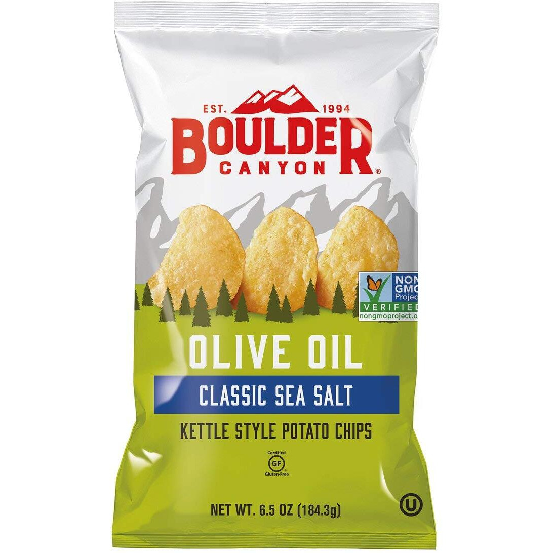 Boulder Canyon Kettle Cooked Potato Chips,6.5 Ounce Bag (Pack Of 12)