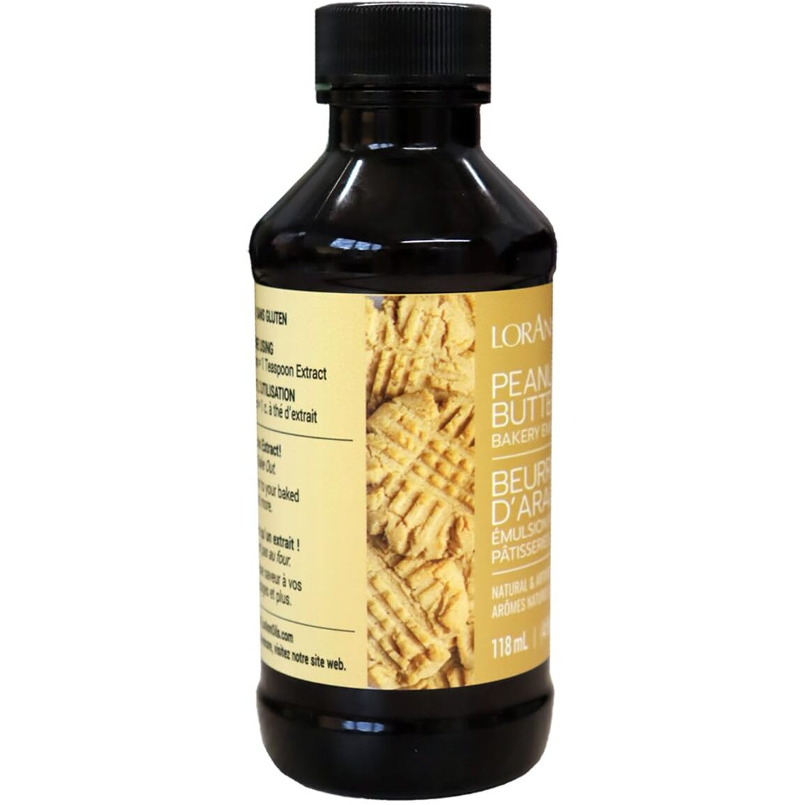 Lorann Oils Peanut Butter Bakery Emulsion Realistic Peanut Butter Flavor Without Nuts, Perfect For Elevating Peanut Butter Notes In Baked Goods, Gluten-Free, Keto-Friendly, 16 Oz