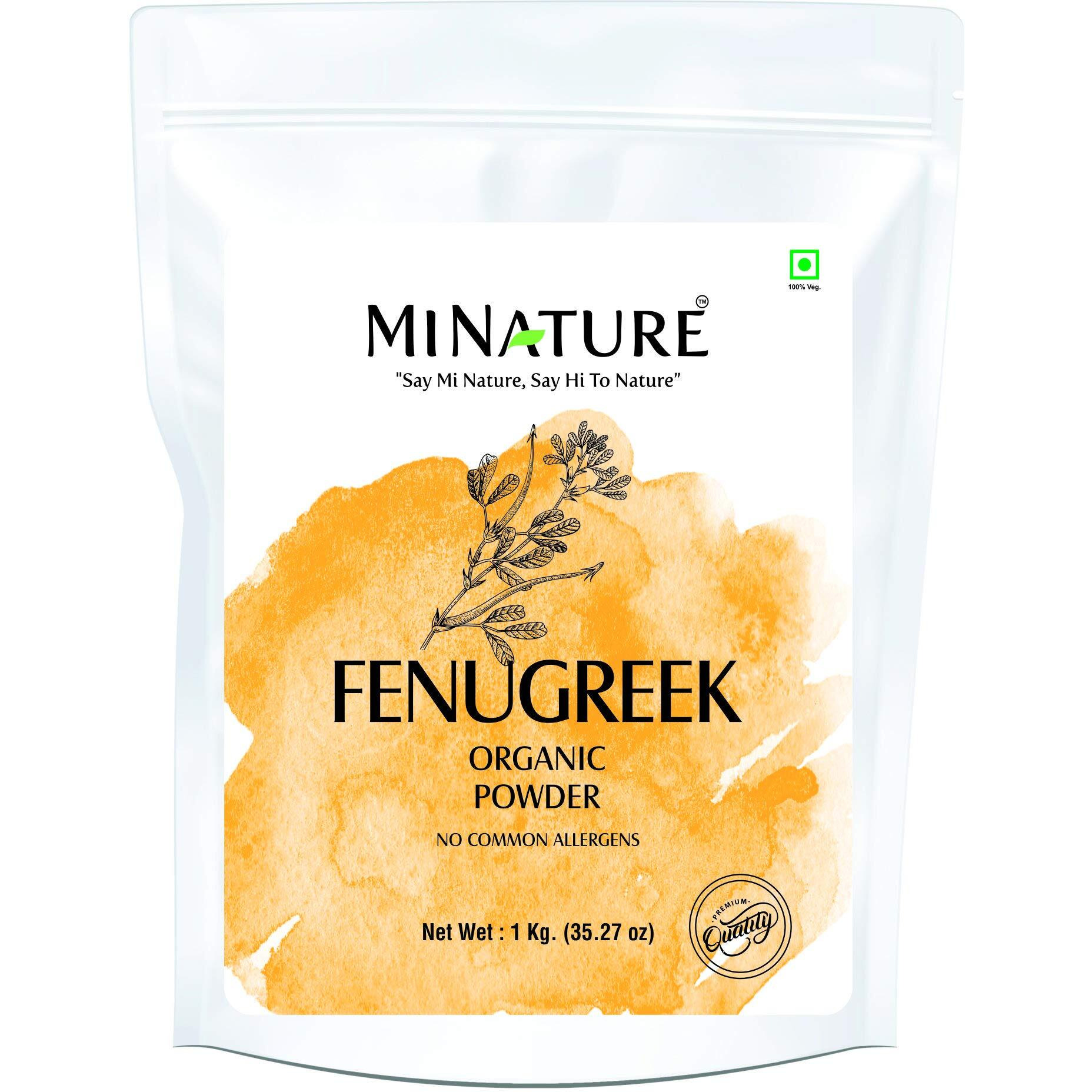 Fenugreek Powder (Trigonella Foenum) Usda Organic | 1 Kg (35.27 Oz) | Bulk Pack |100% Natural, Organically Grown | Resealable Zip Lock Pouch