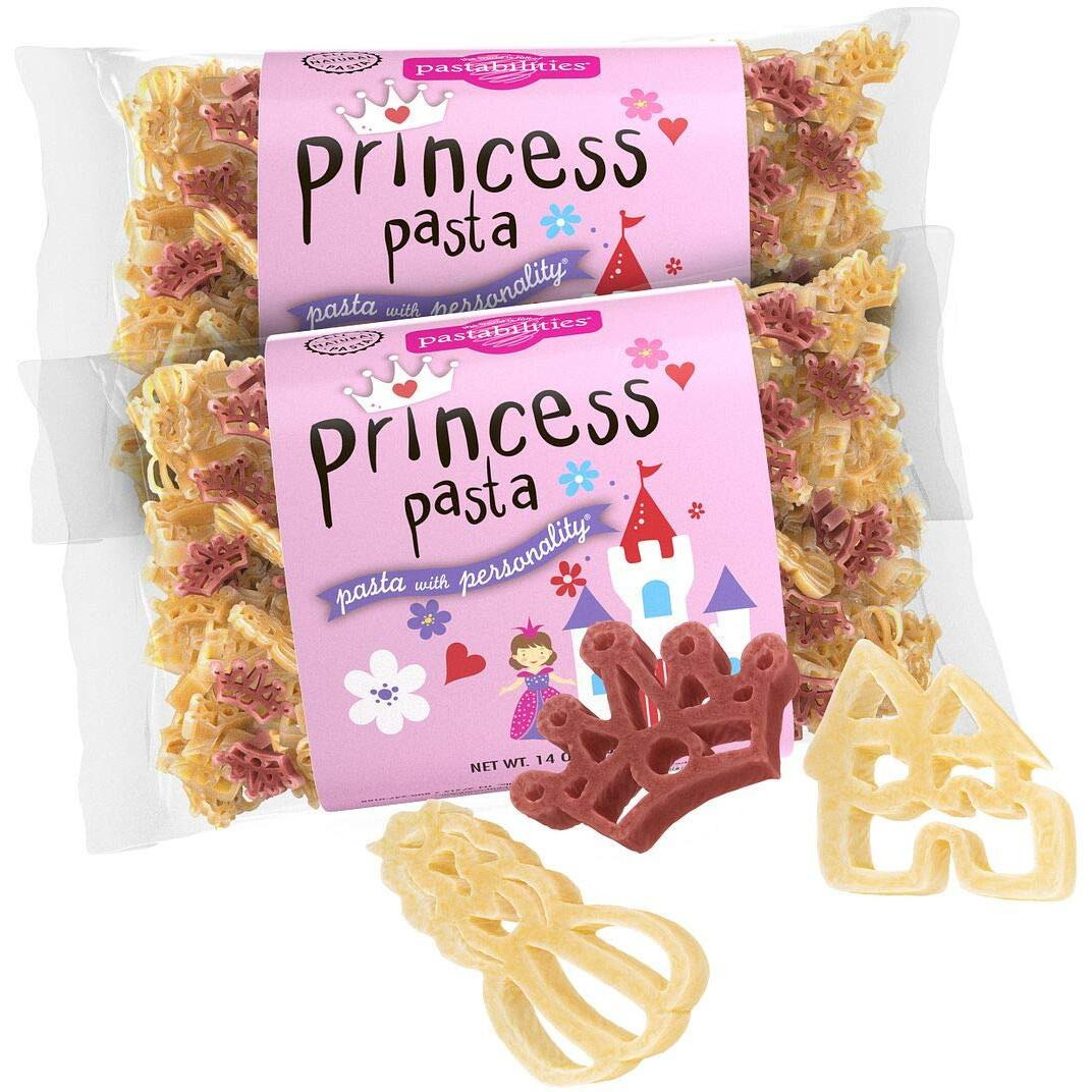 Pastabilities Fun Shaped Pasta For Kids - Princess Pasta - Crown Castle And Princess Fun Theme, Non-Gmo Natural Wheat Pasta, All-Natural, Kosher Certified, Made In The Usa, (2 Pack,14 Oz)