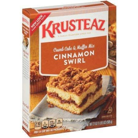 Krusteaz Cinnamon Swirl Crumb Cake & Muffin Mix, Also Makes Muffins, 21-Ounce Box (Pack Of 10)