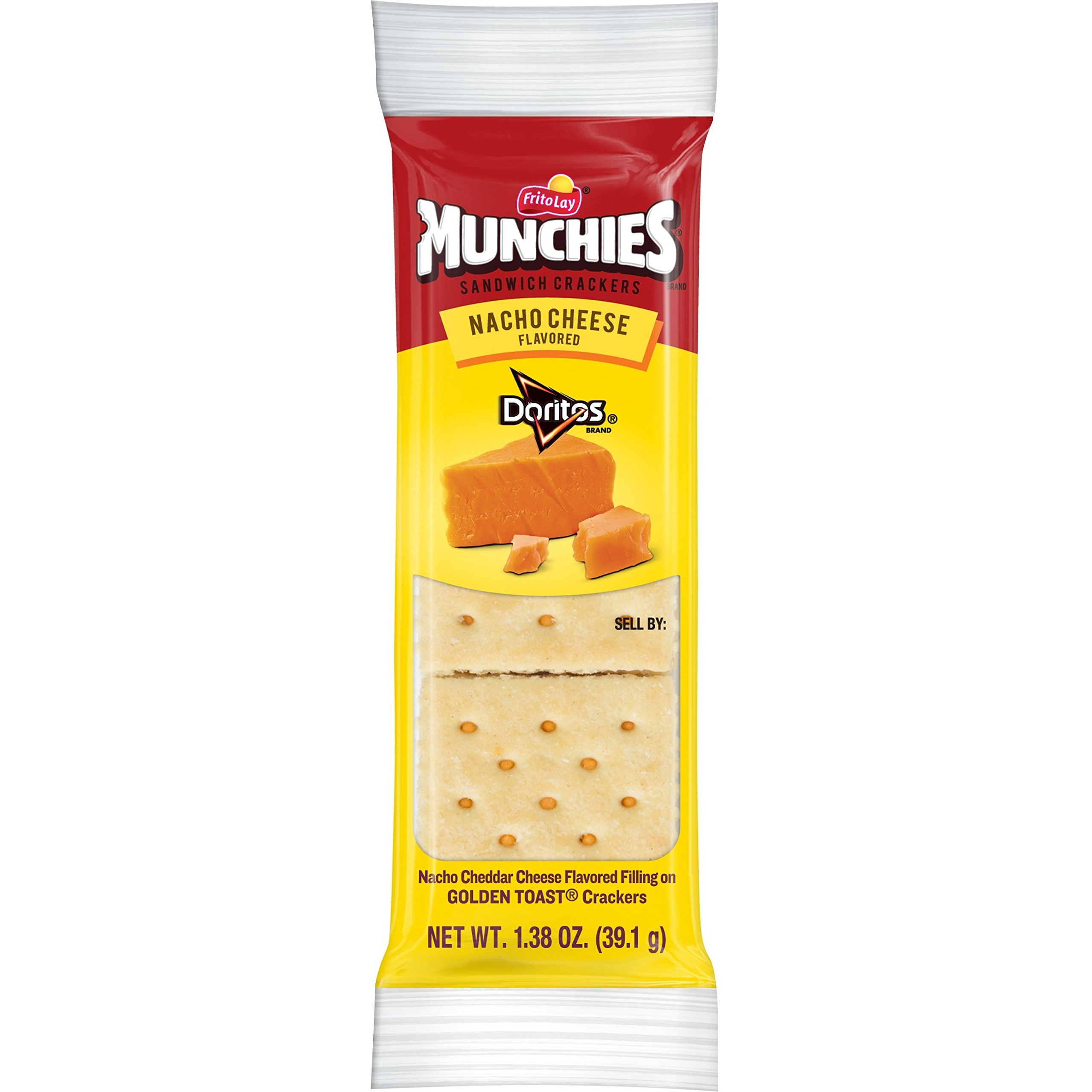 Munchies Flavored Nacho Cheese Sandwich Crackers, 1.38 Ounce (Pack Of 96)