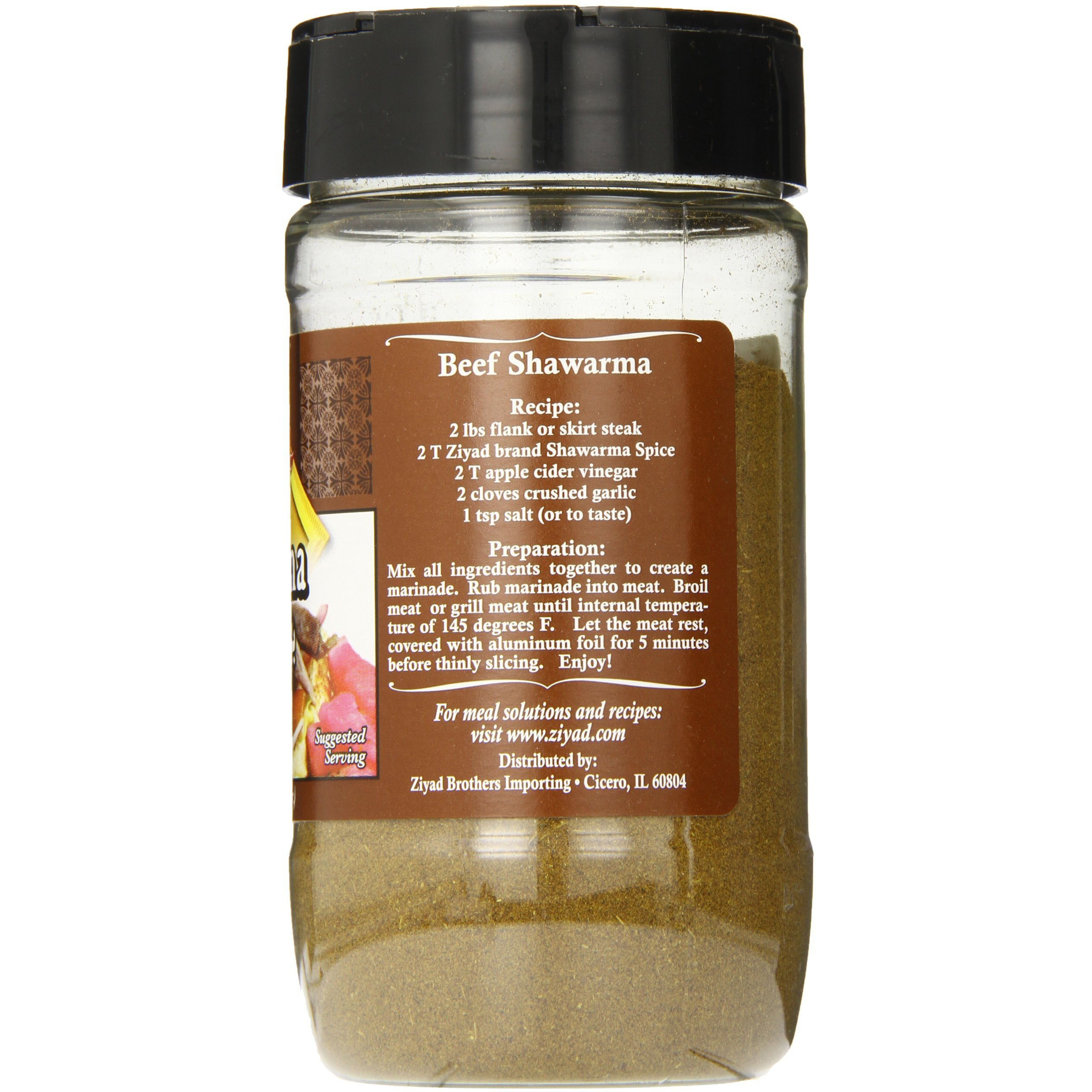 Ziyad Shaker Premium Shawarma Blend, Perfect For Beef Or Chicken Shwarmas, No Additives, No Msg 5.5Oz
