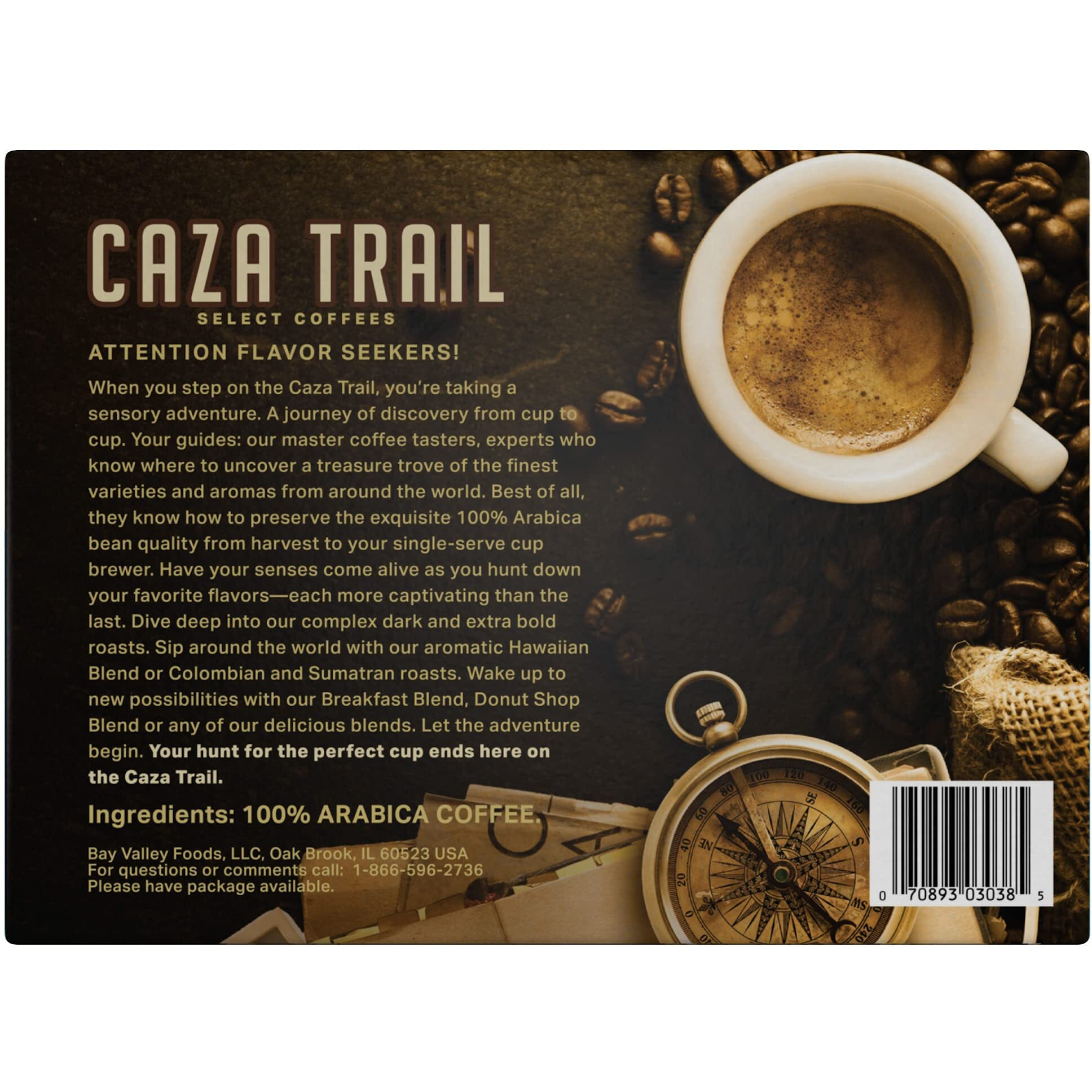 Caza Trail Coffee, Kona Blend, 100 Single Serve Cups
