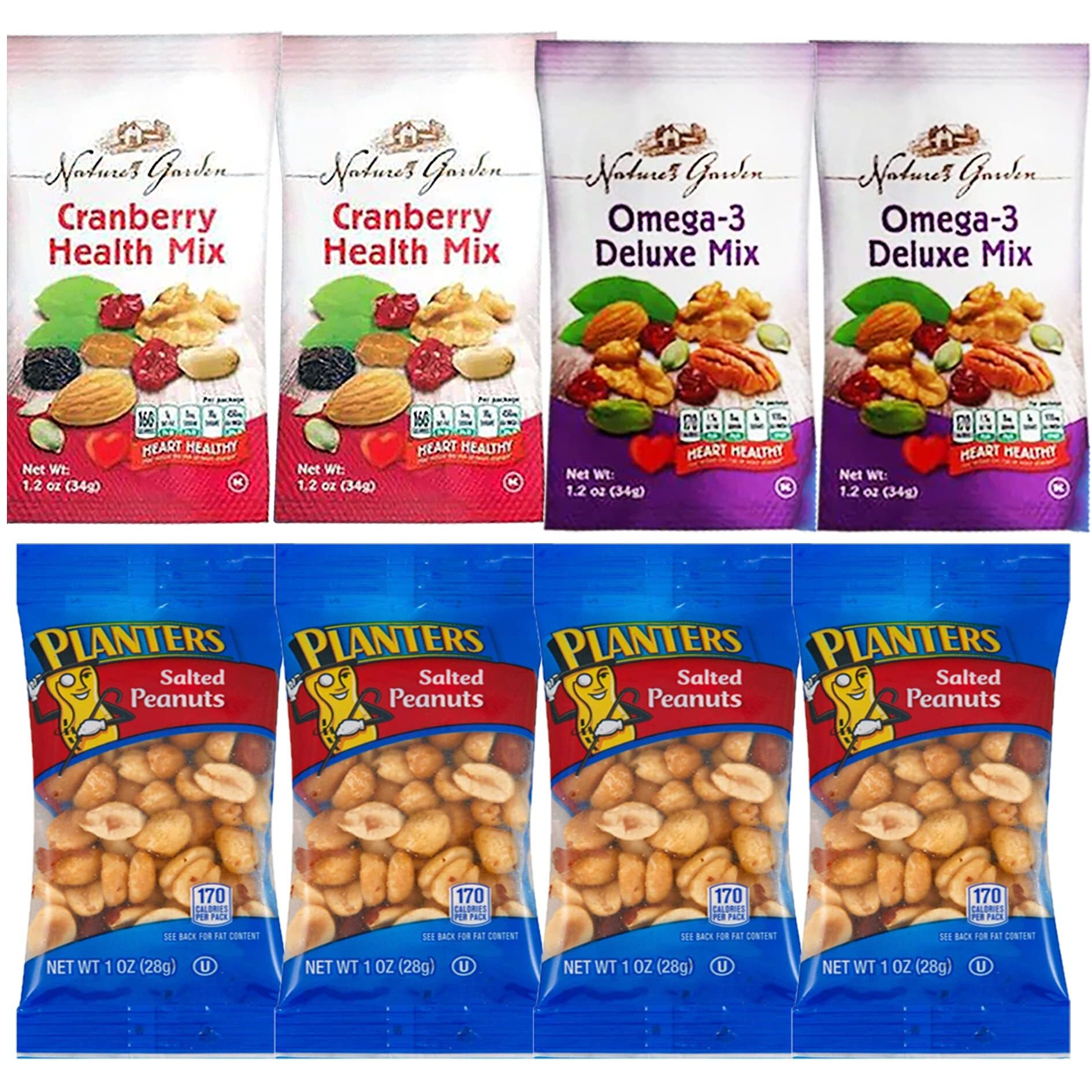 Nuts Snack Packs - Mixed Nuts And Trail Mix Individual Packs - Healthy Snacks Care Package (28 Count)
