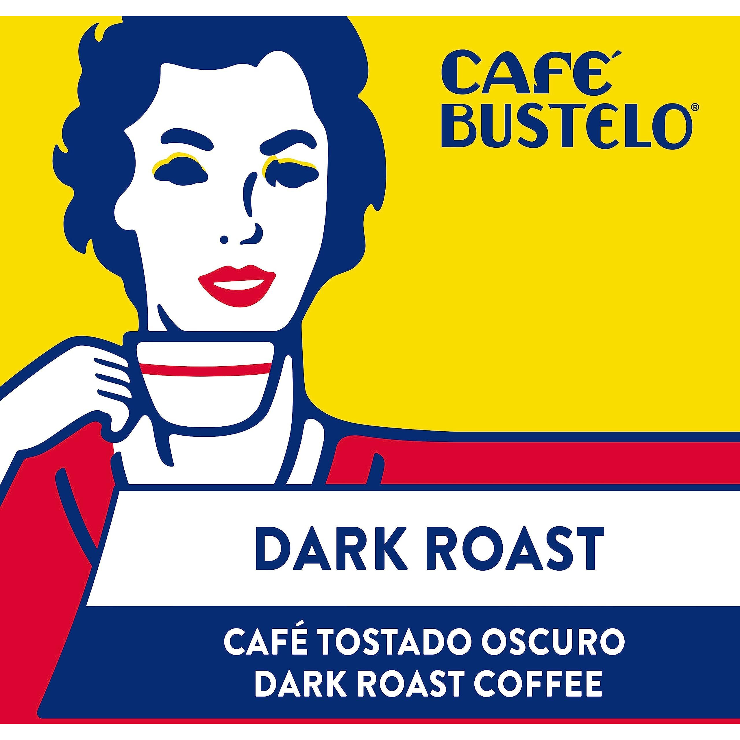 Caf   Bustelo Espresso Dark Roast Ground Coffee Brick, 10 Ounce (Pack Of 12)