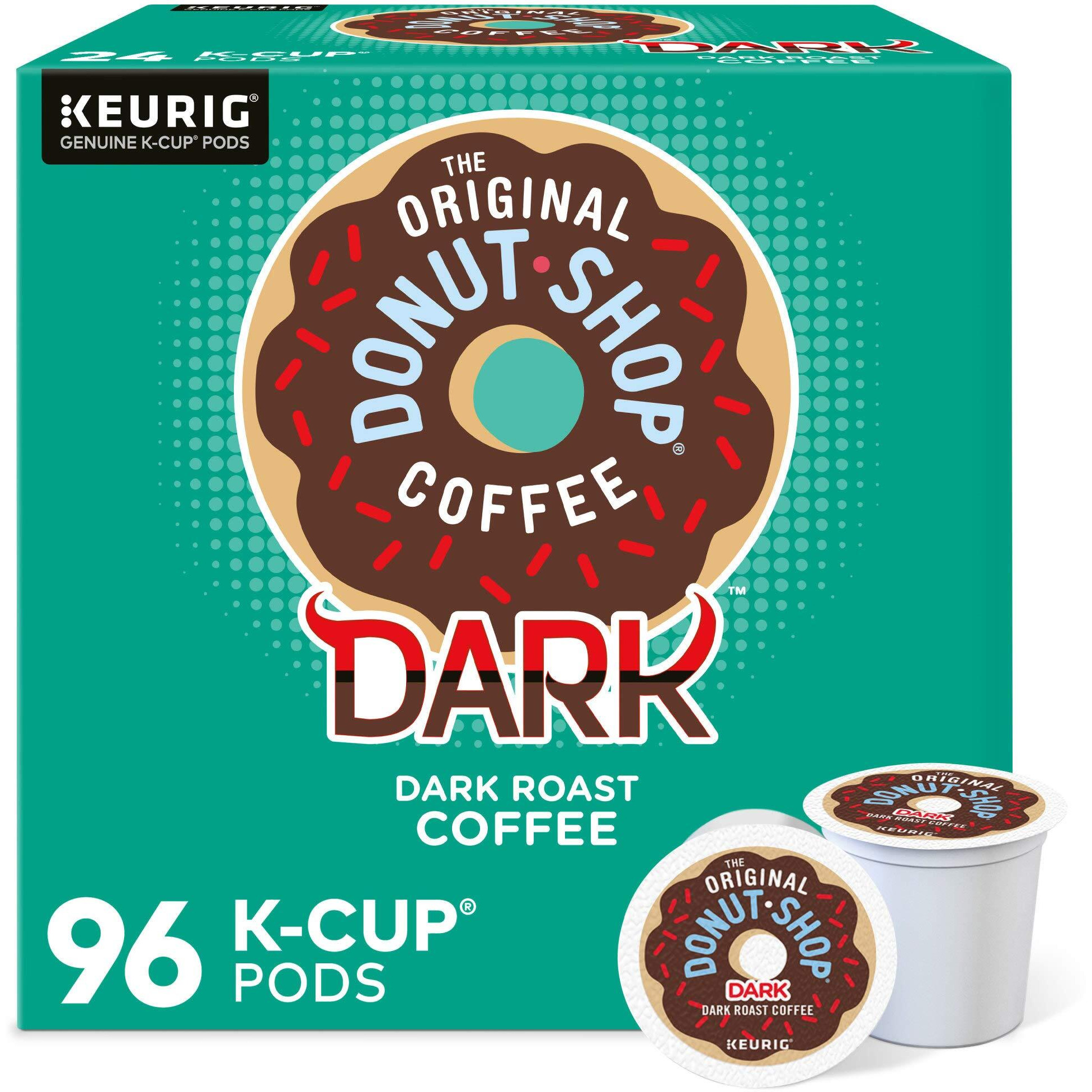 The Original Donut Shop Dark Coffee, Keurig Single-Serve K-Cup Pods, Dark Roast, 96 Count (4 Packs Of 24)