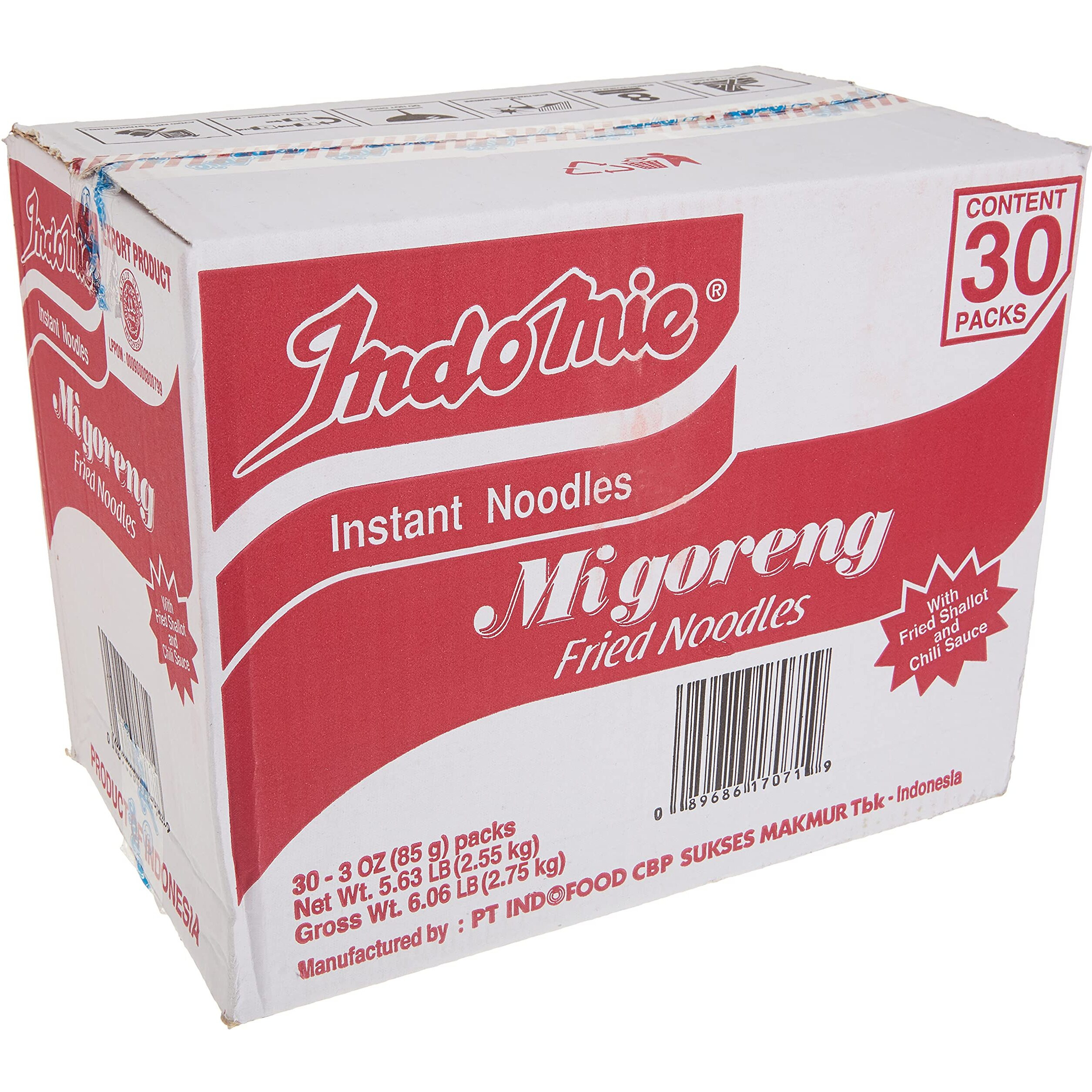 Indomie Mi Goreng Instant Stir Fry Noodles, Halal Certified, Original Flavor (Pack Of 30)