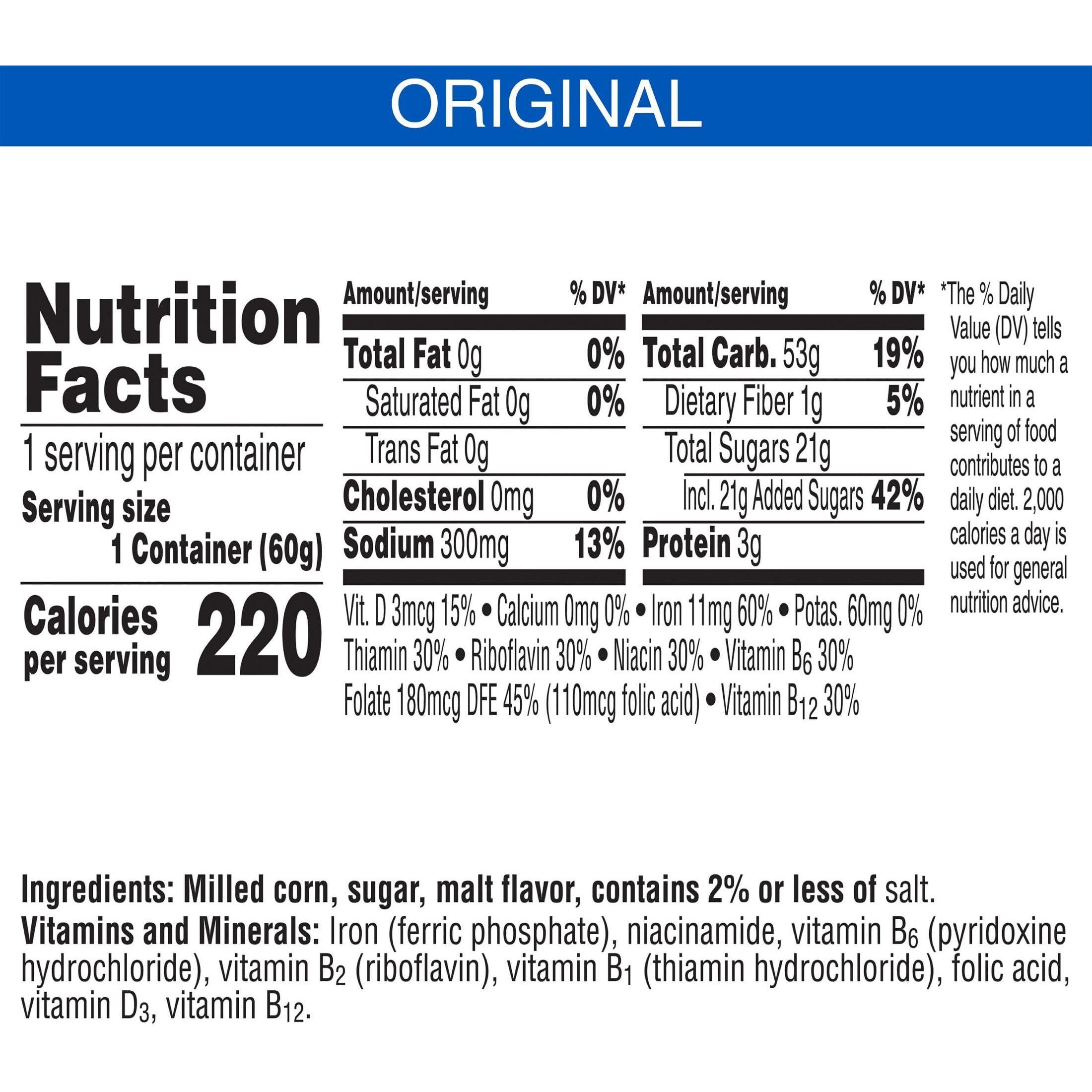 Kellogg's Frosted Flakes Breakfast Cereal Cups, 8 Vitamins And Minerals, Kids Snacks, Original, 25.2Oz Case (12 Cups)