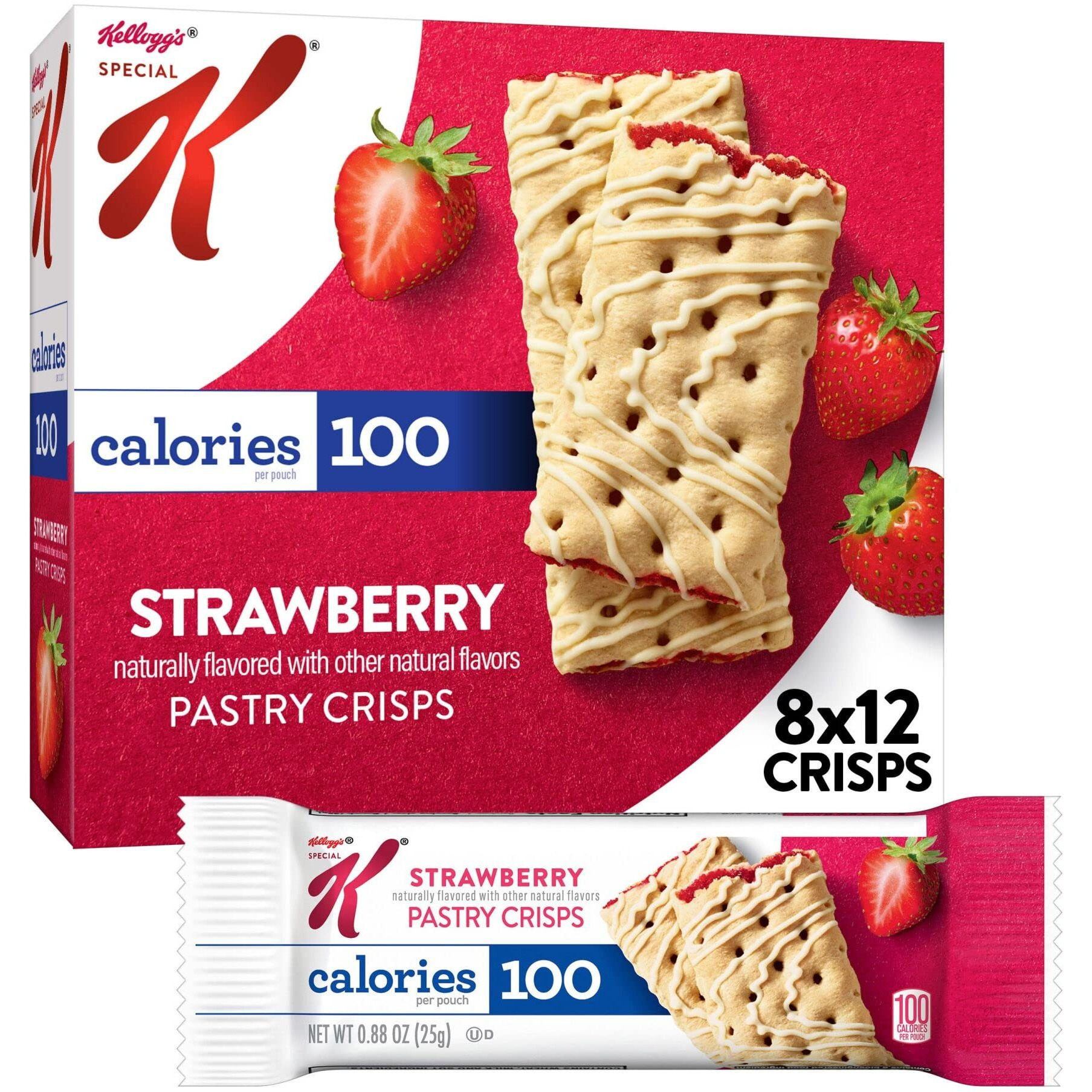 Kellogg's Special K Pastry Crisps, Strawberry, 5.28Oz (8 Count)