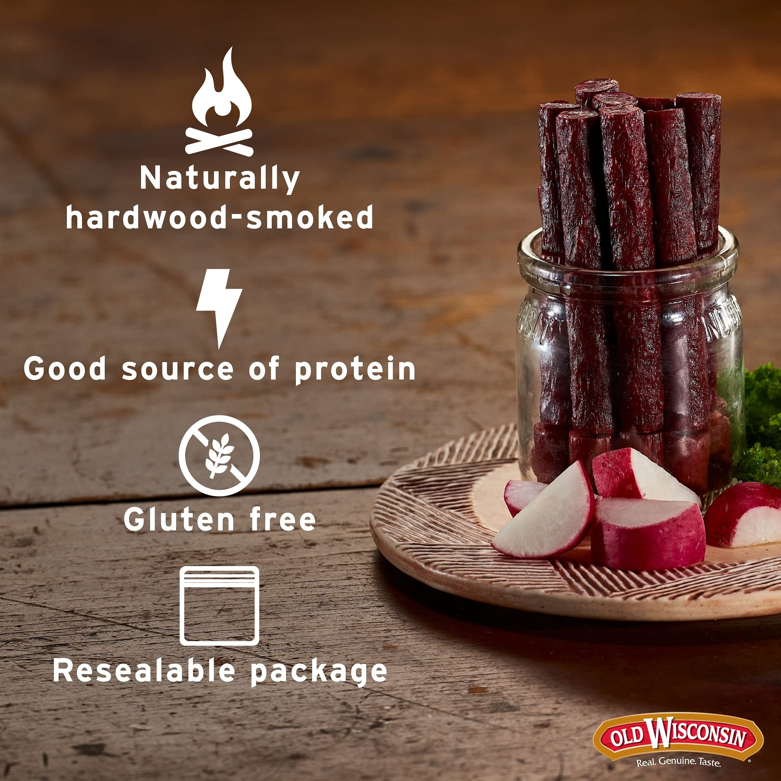 Old Wisconsin Beef Snack Sticks, High Protein, Gluten Free, 24 Ounce Resealable Jar