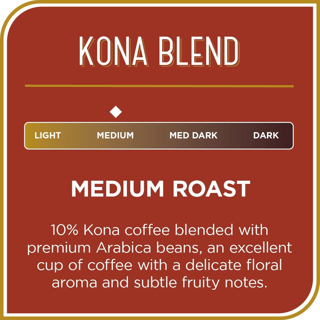 Don Franciscos Kona Blend Medium Roast Whole Bean Coffee, 10% Kona, (18 Oz Bag)